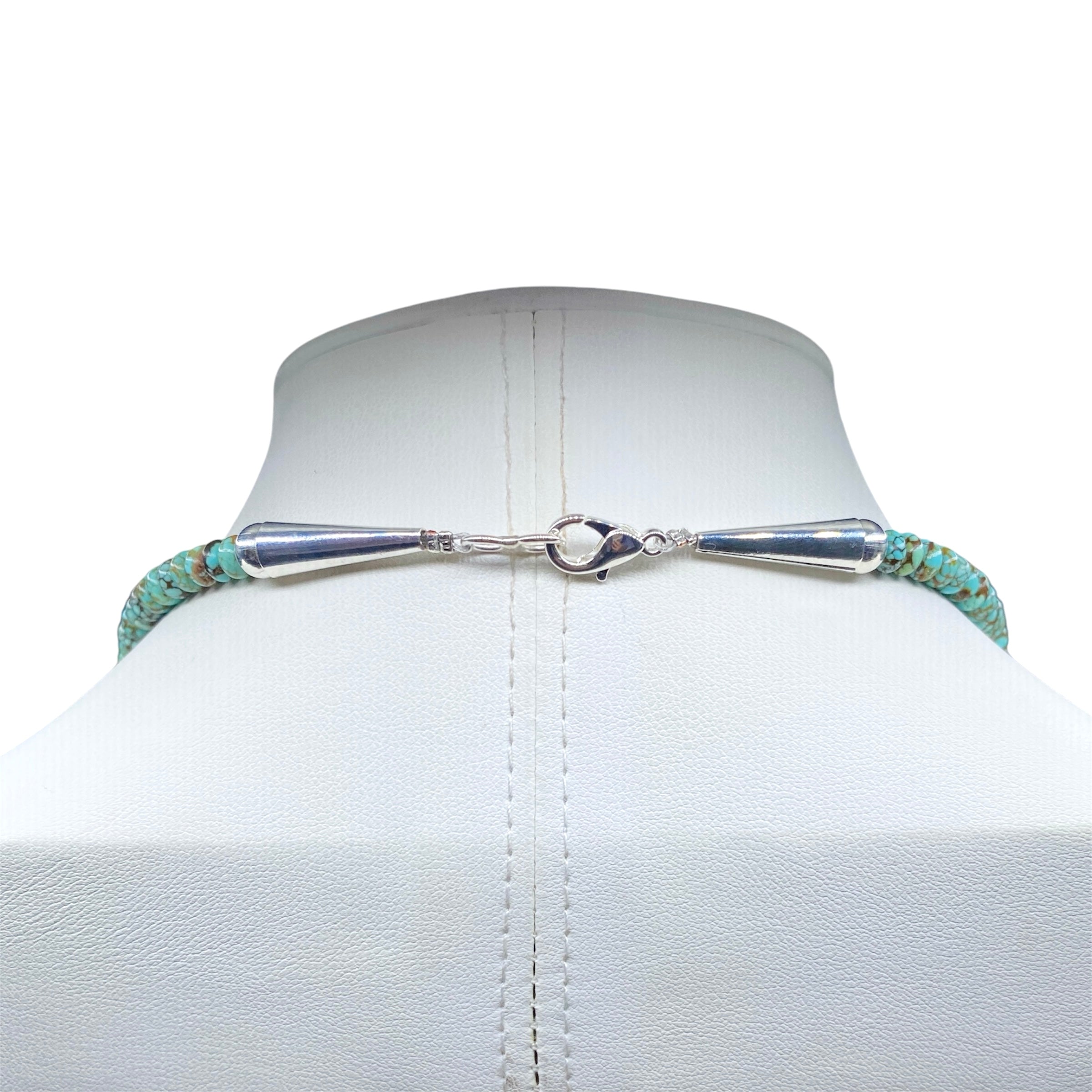 Rare Carico Lake Turquoise Graduated Necklace