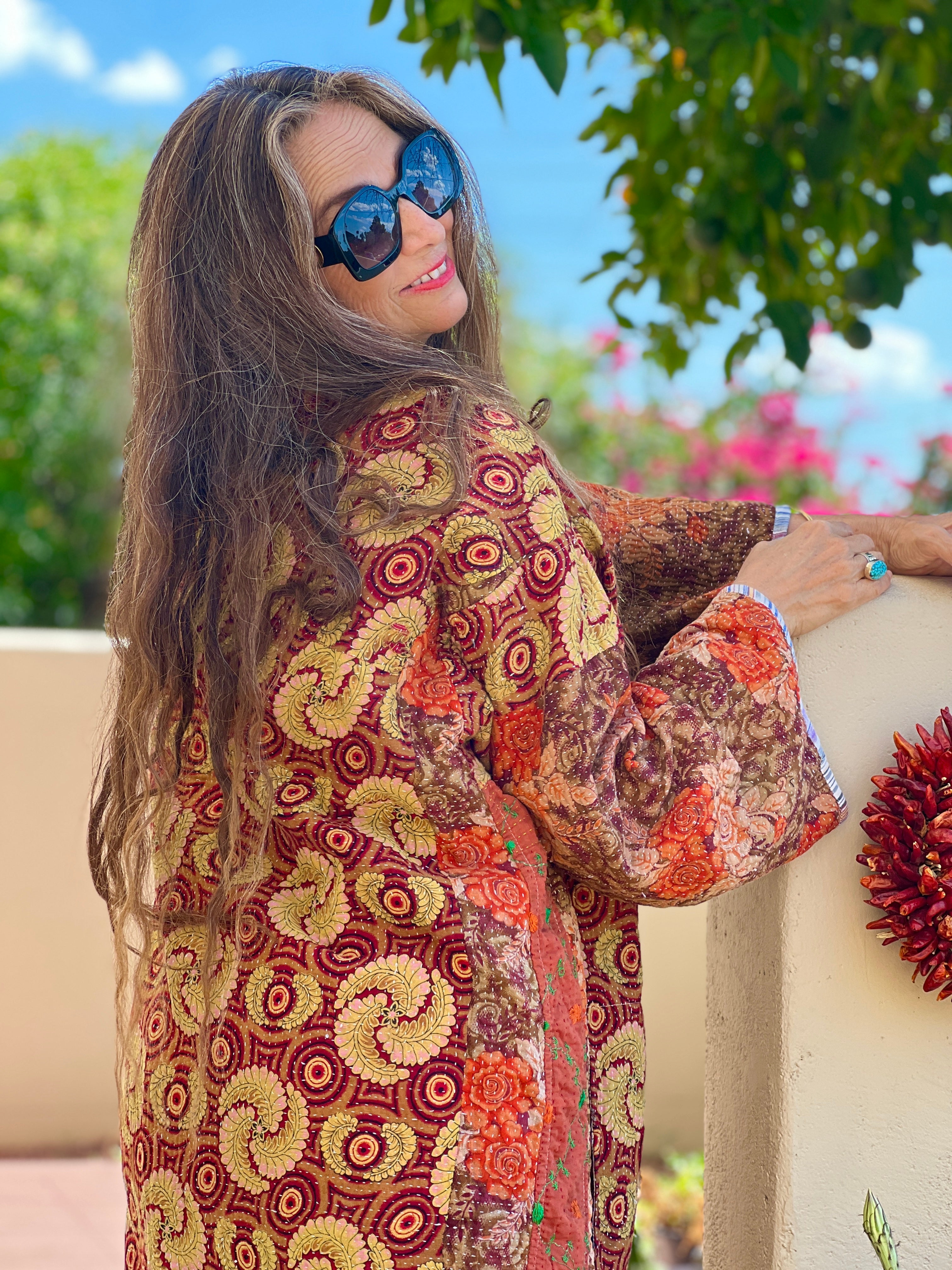 Kyra Cotton Kantha Coat ONE OF KIND