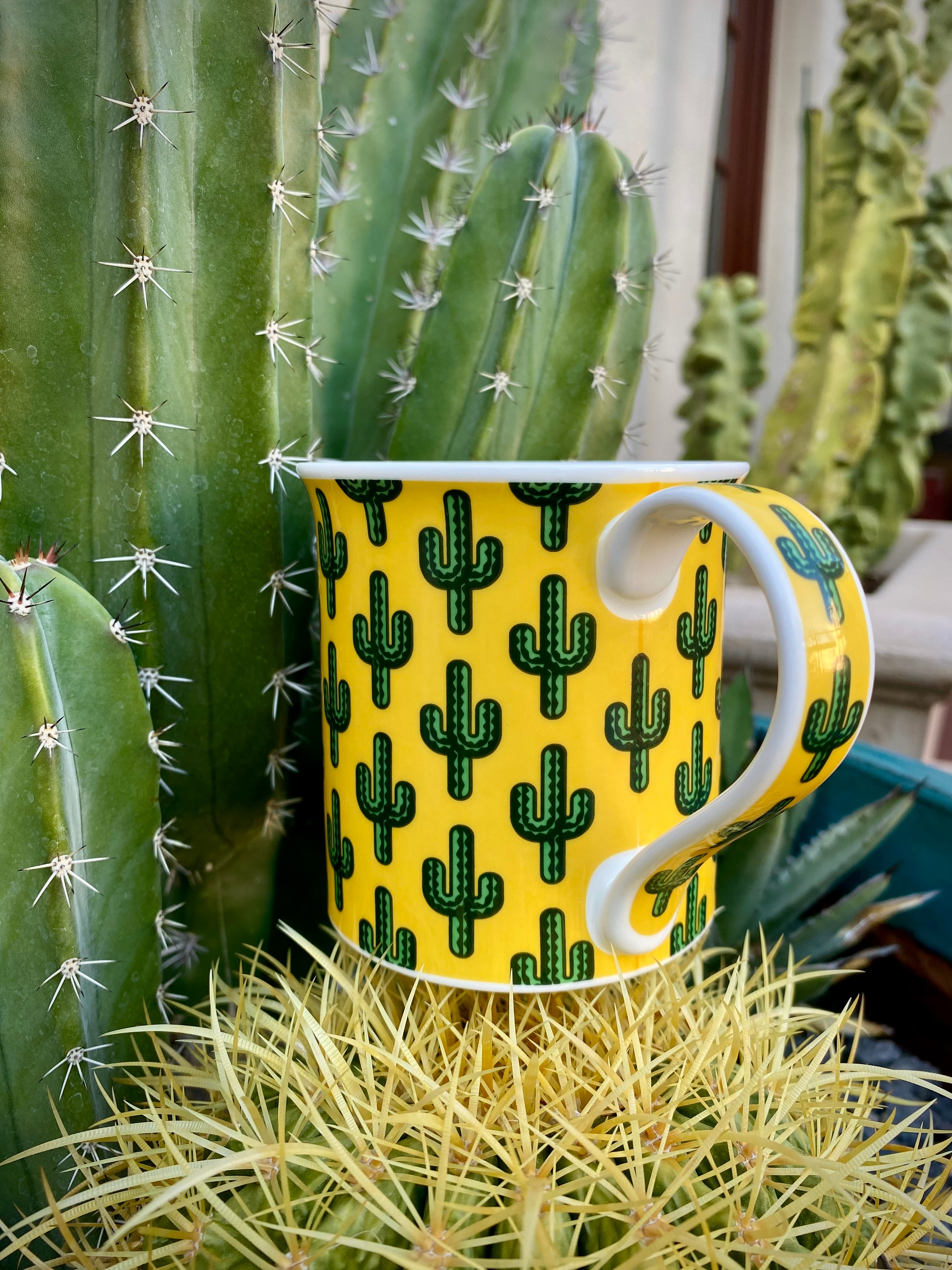 Fine Bone China Saguaro Cactus Mug