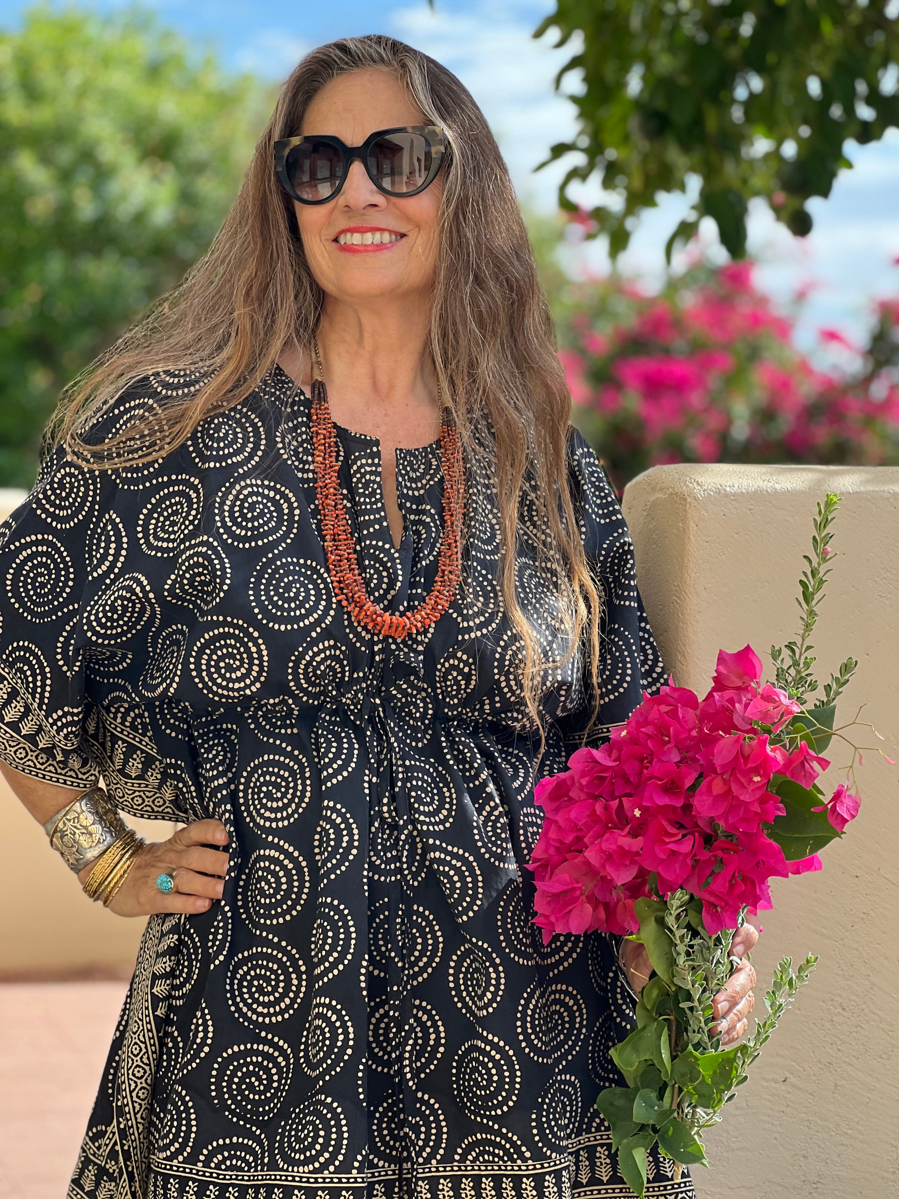 Apple Coral and Heishi Shell Necklace Santo Domingo