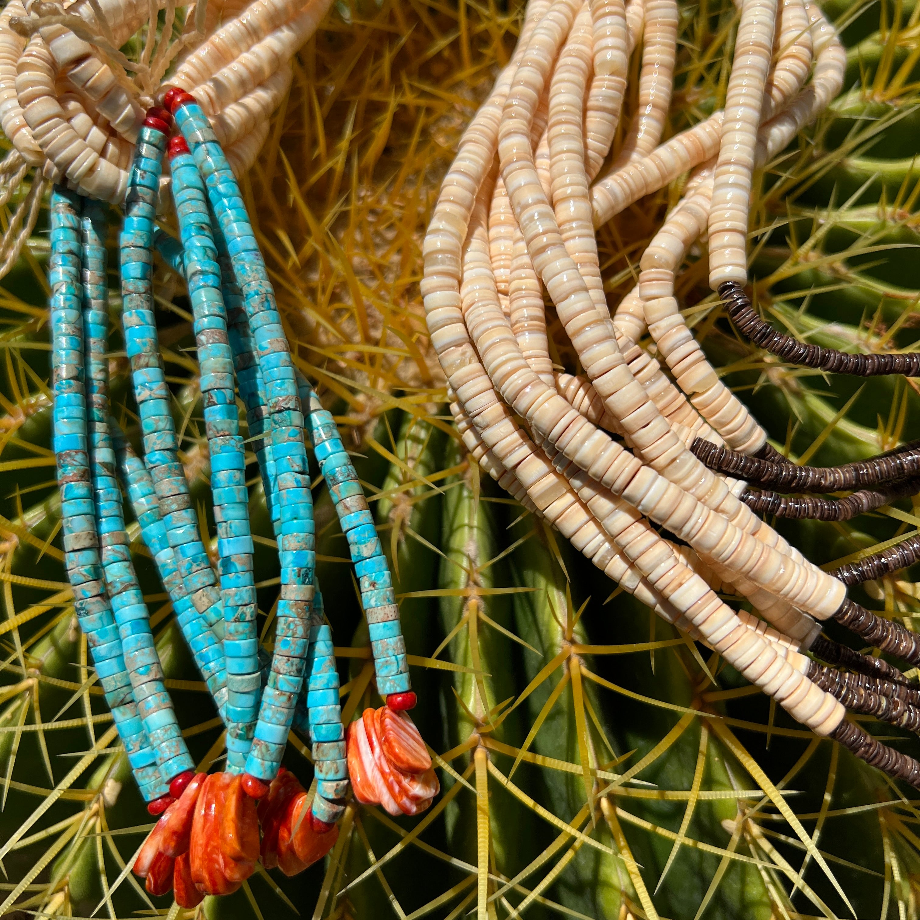 Clam Shell Turquoise Spiny Oyster Jacla Necklace Santo Domingo