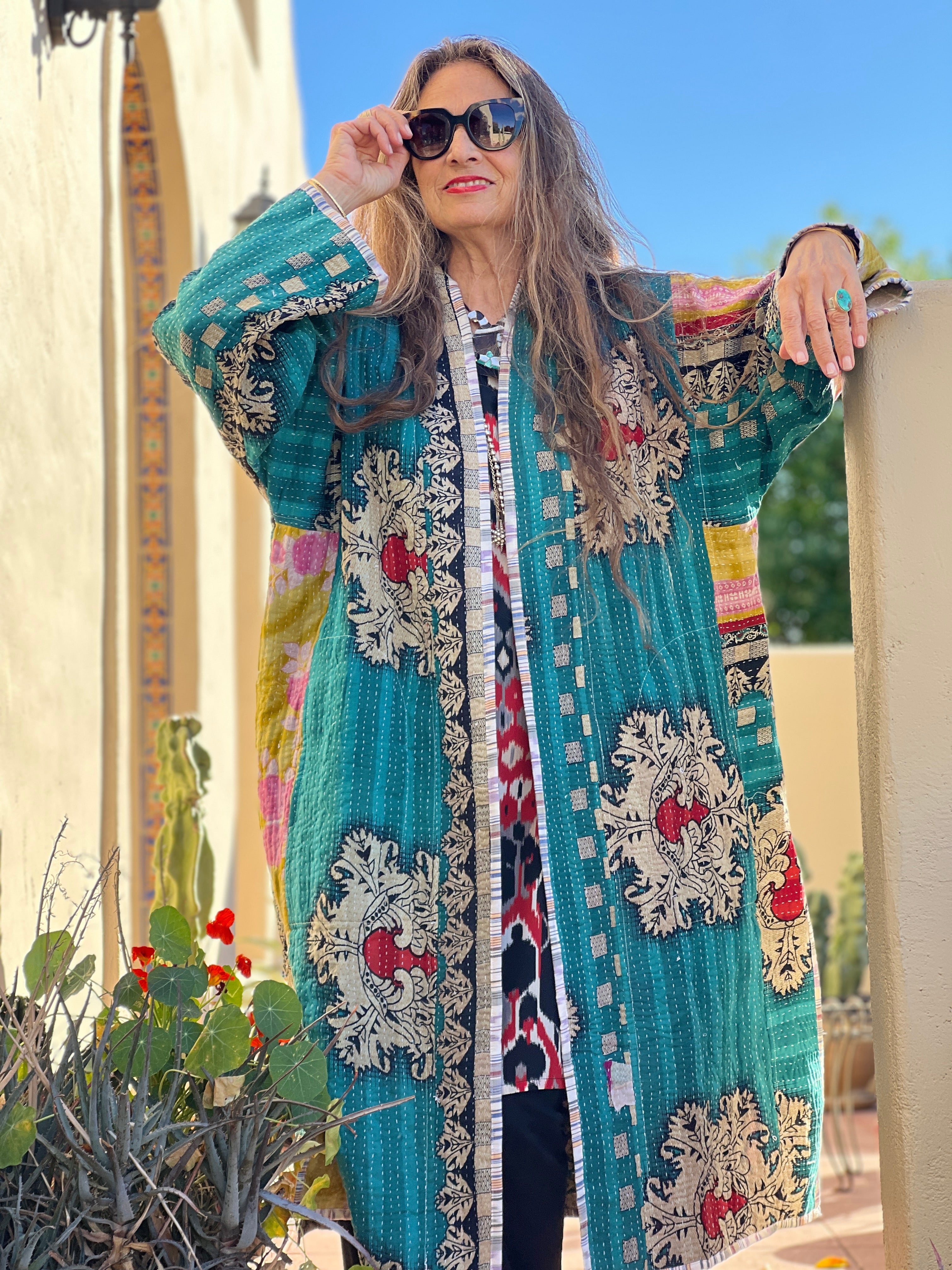 Kizhunna Cotton Kantha Coat One of a Kind