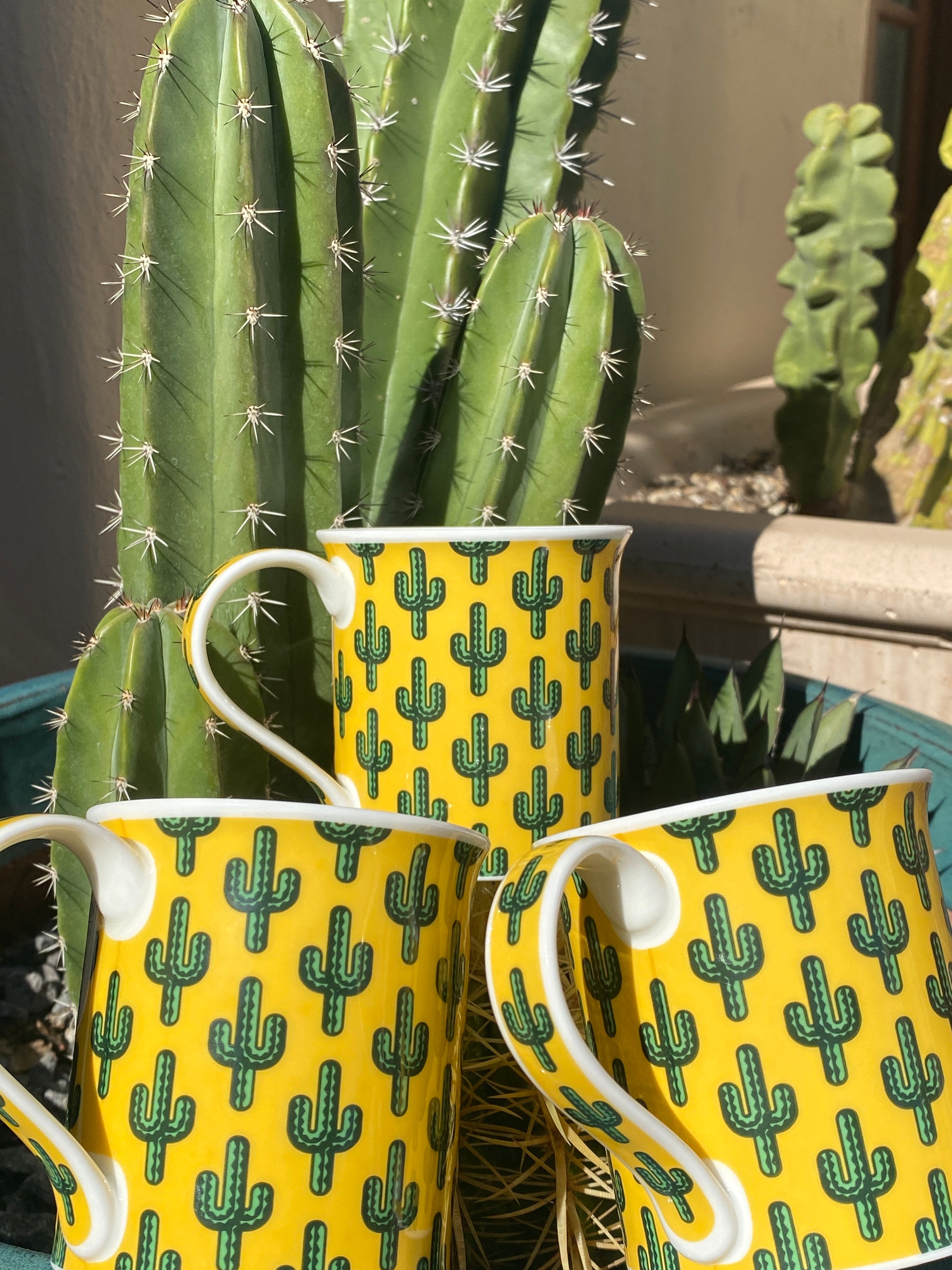 Fine Bone China Saguaro Cactus Mug