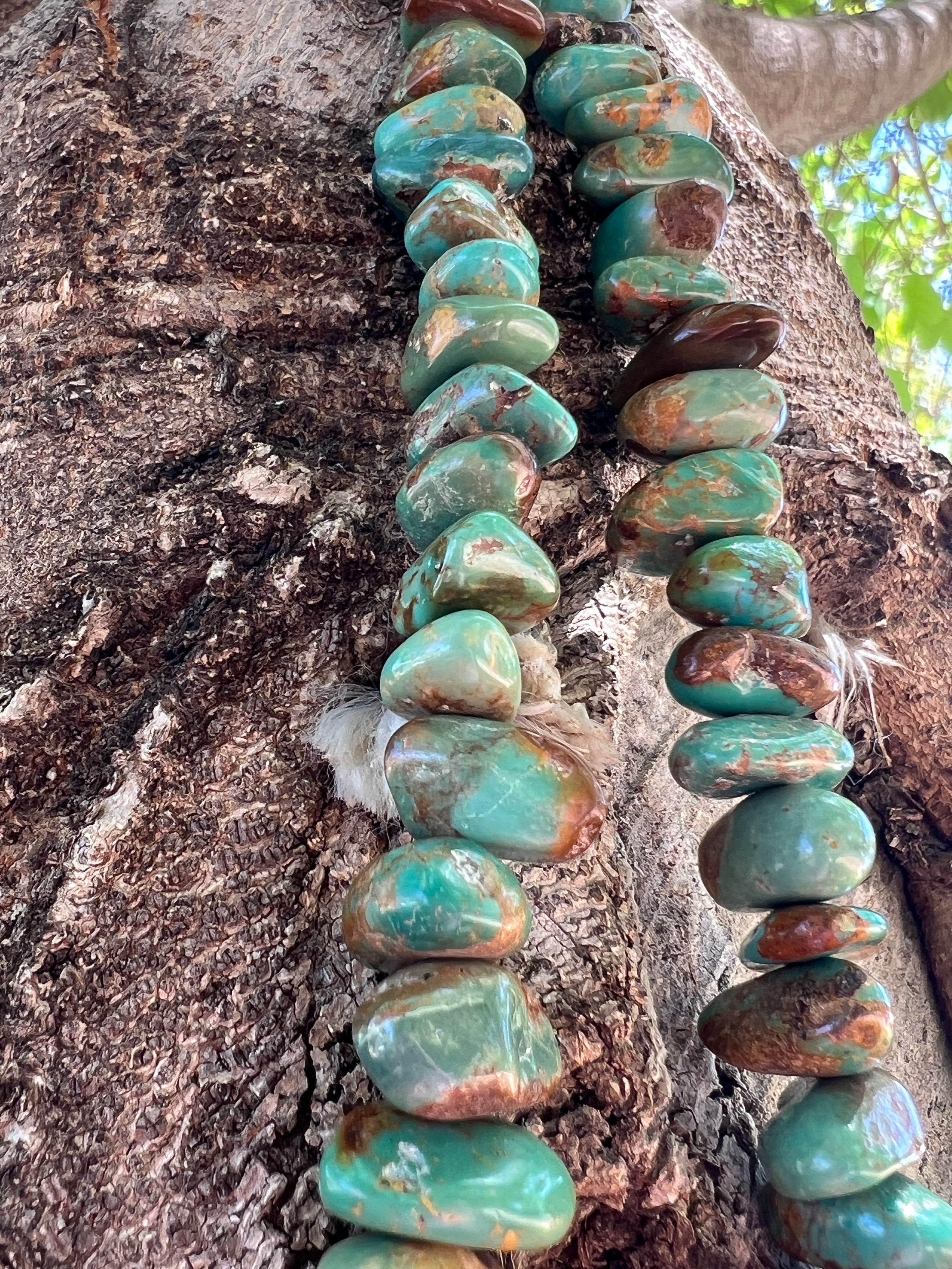 Royston Turquoise Vintage Nugget Necklace Santo Domingo
