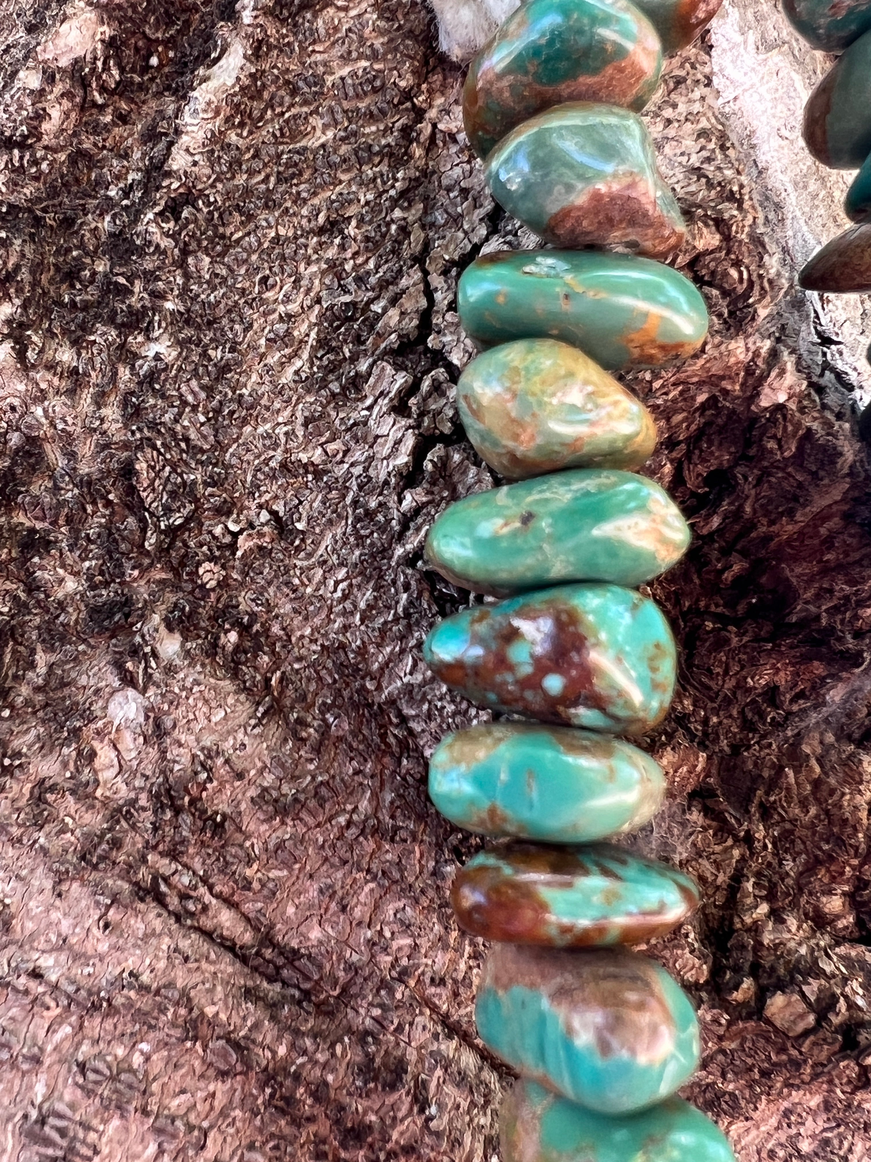 Royston Turquoise Vintage Nugget Necklace Santo Domingo