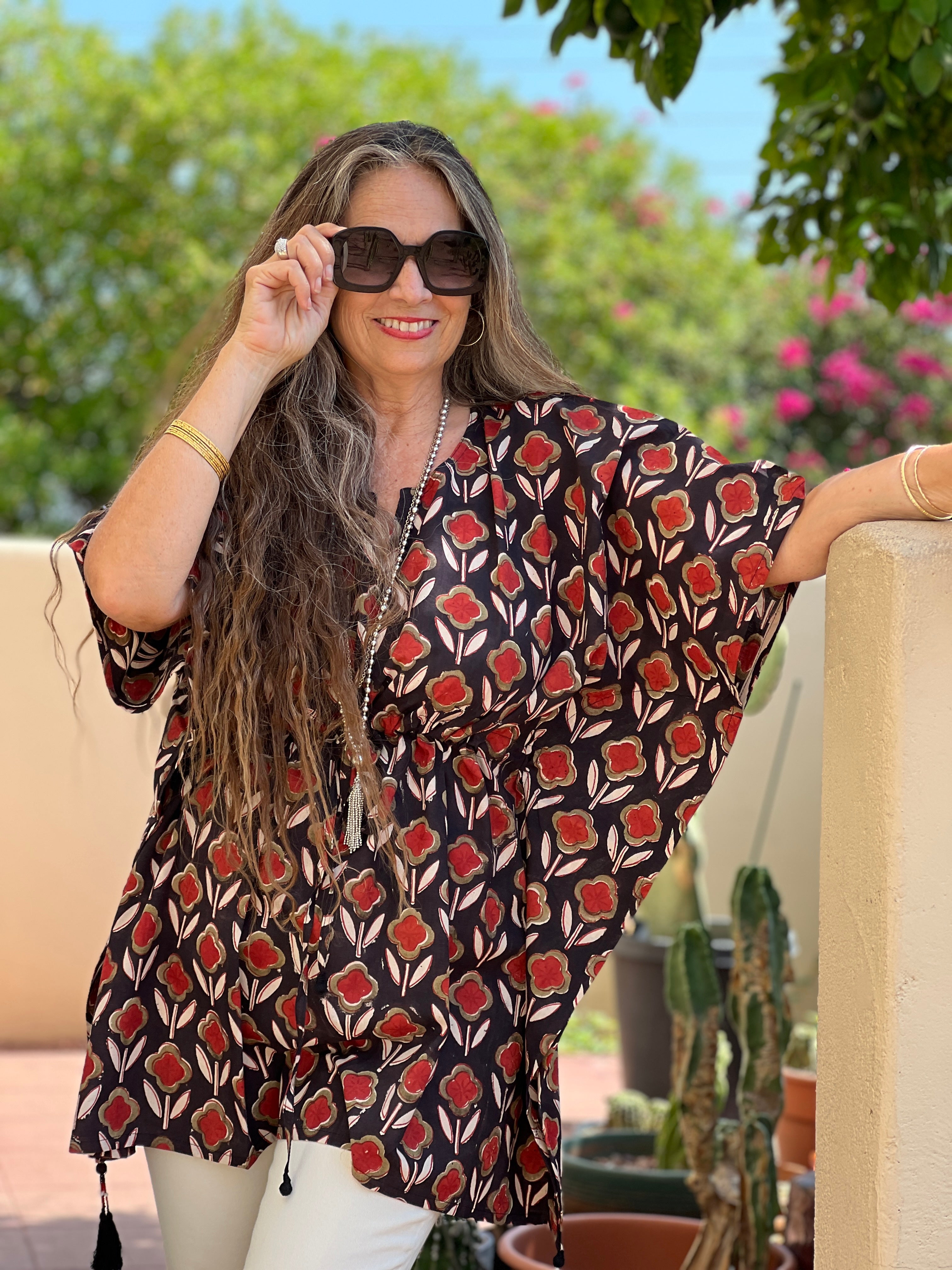 Pomodoro Natural Dye Short Kaftan Dress