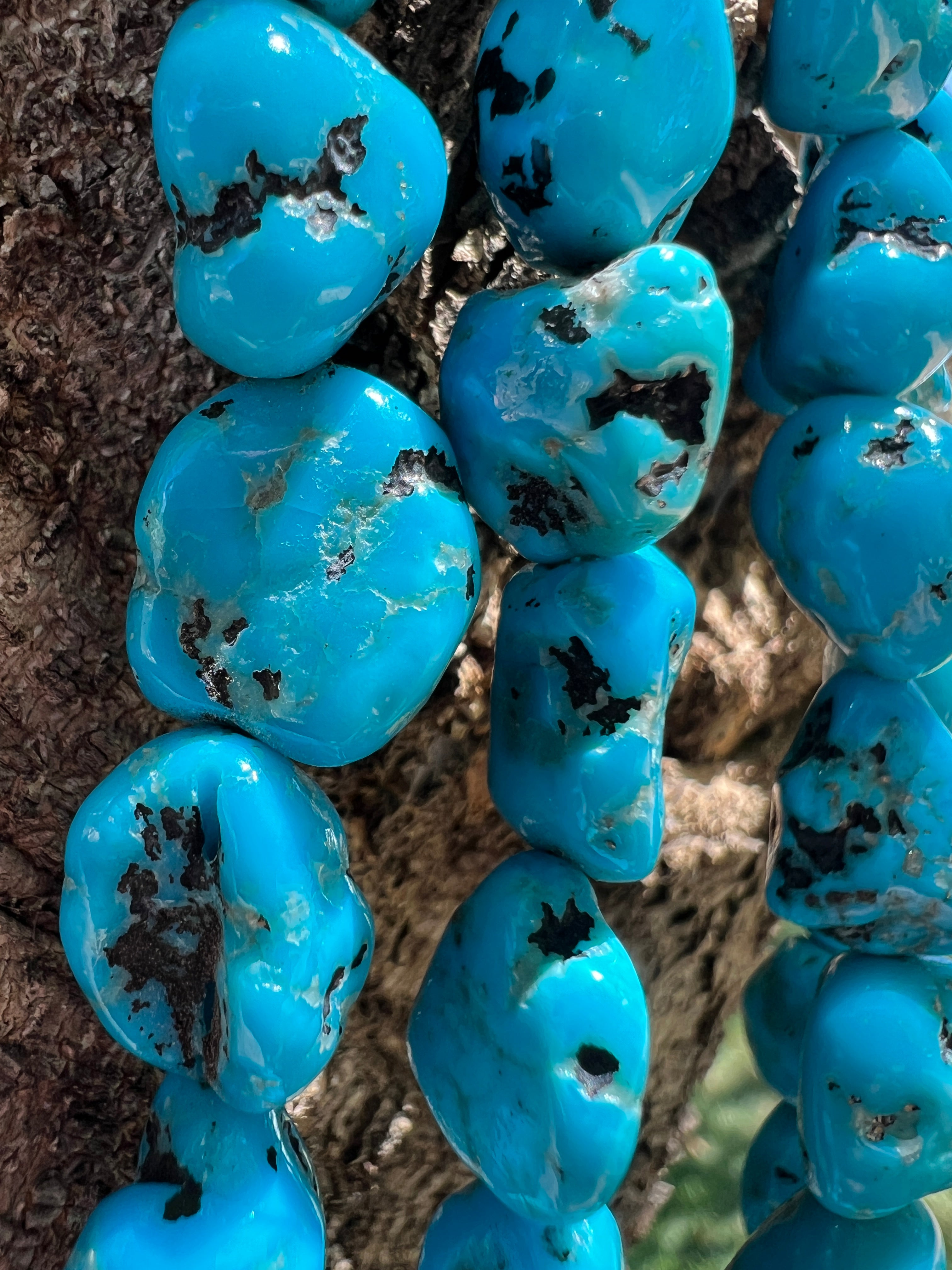 Sleeping Beauty Turquoise Double Strand Necklace Santo Domingo