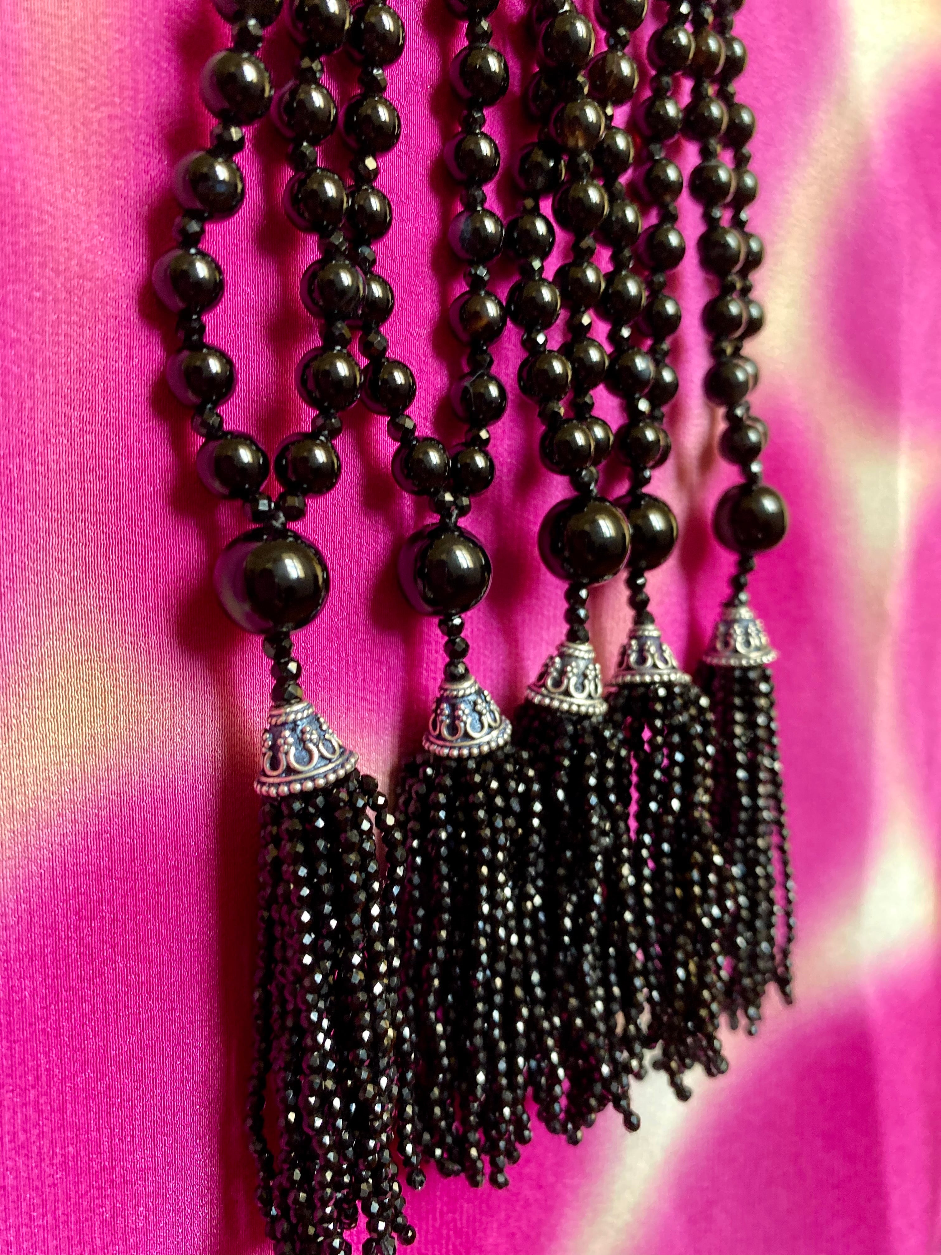 Semi Precious Black Onyx Mala