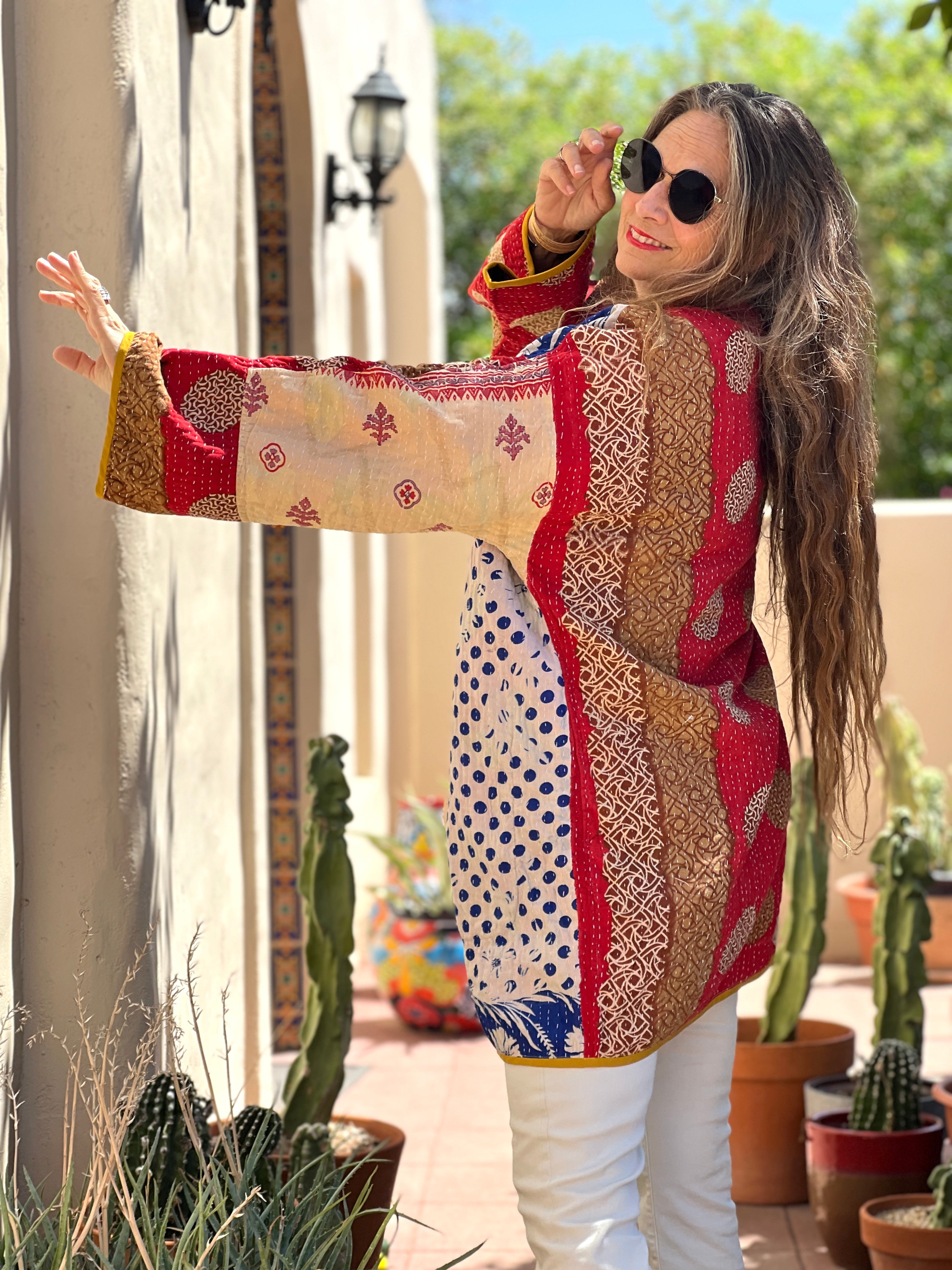 Palolem Kantha Cotton Jacket Reversible One of a Kind