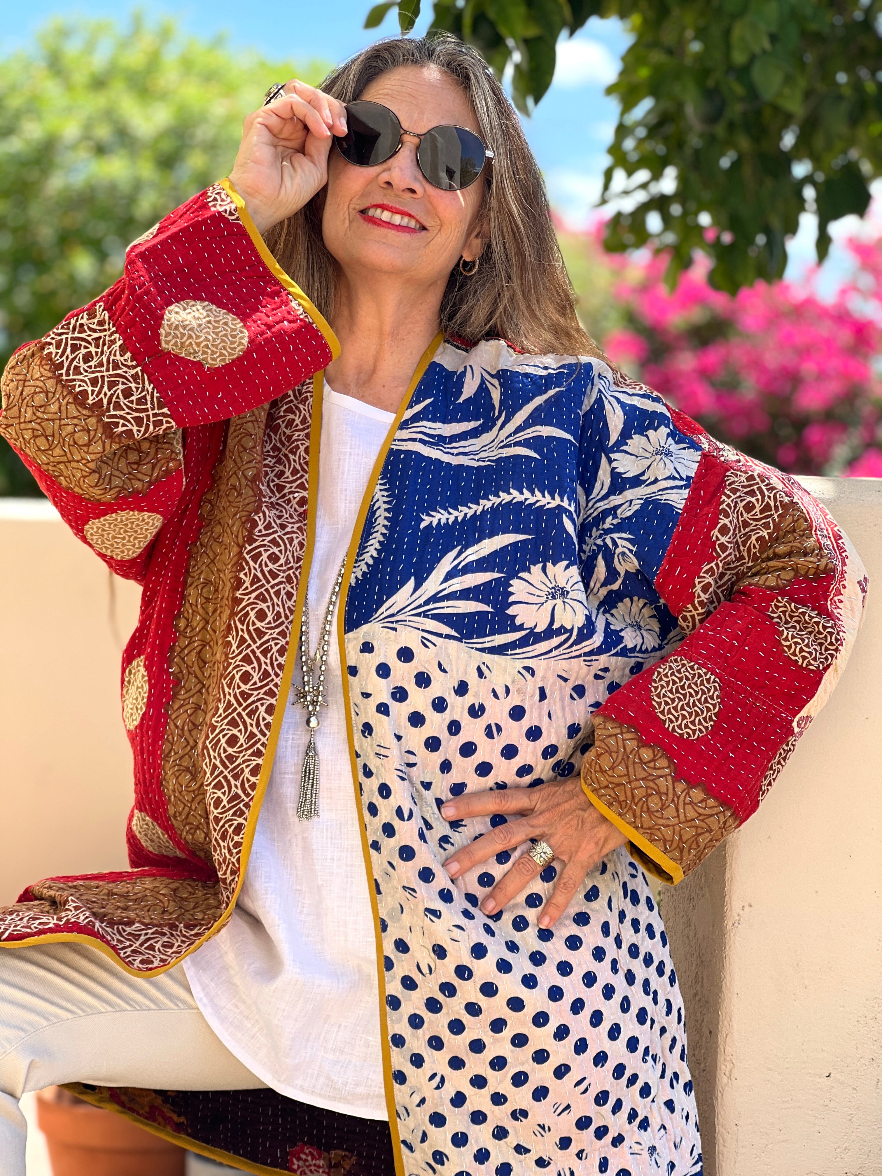 Palolem Kantha Cotton Jacket Reversible One of a Kind