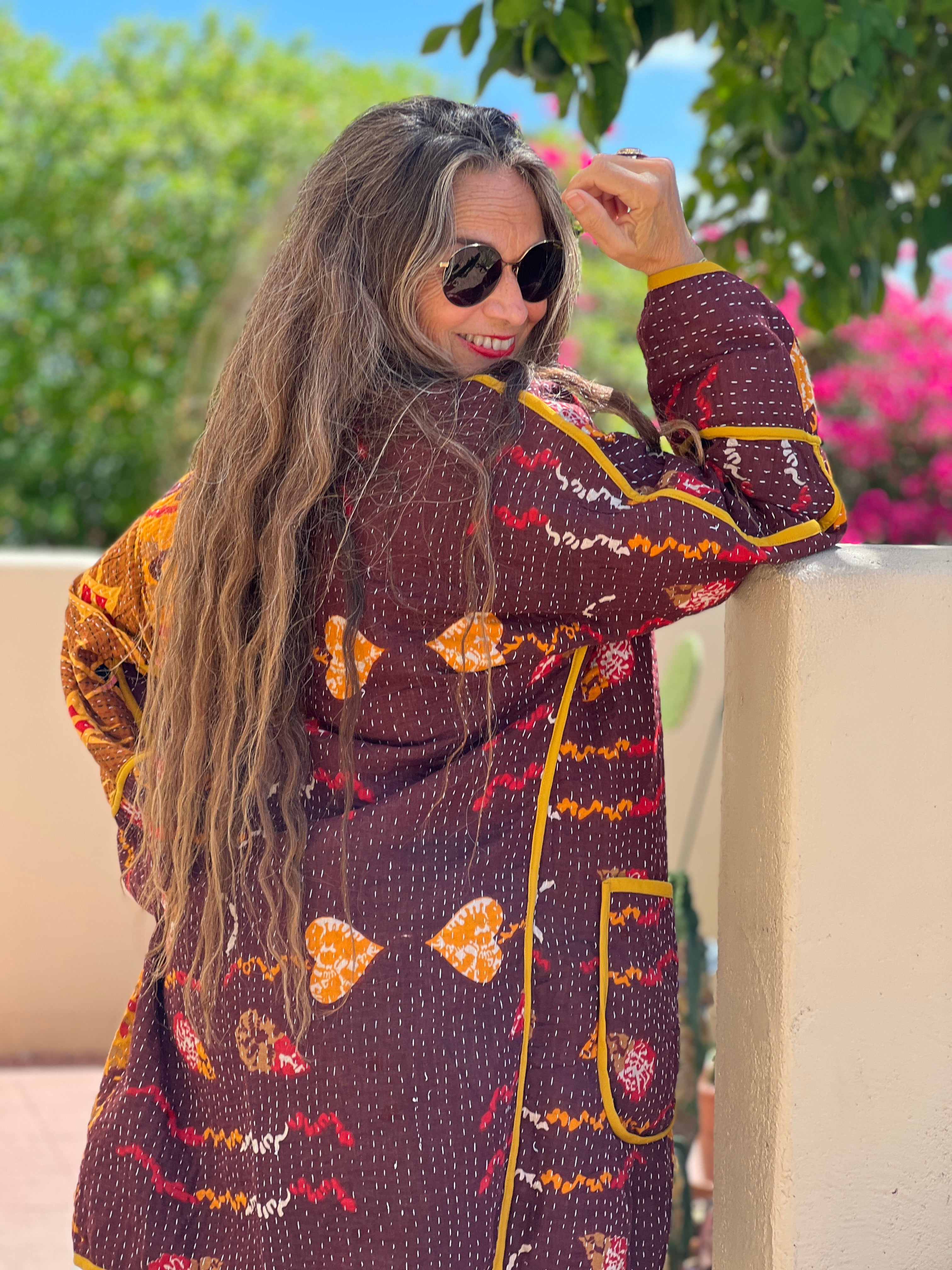 Palolem Kantha Cotton Jacket Reversible One of a Kind