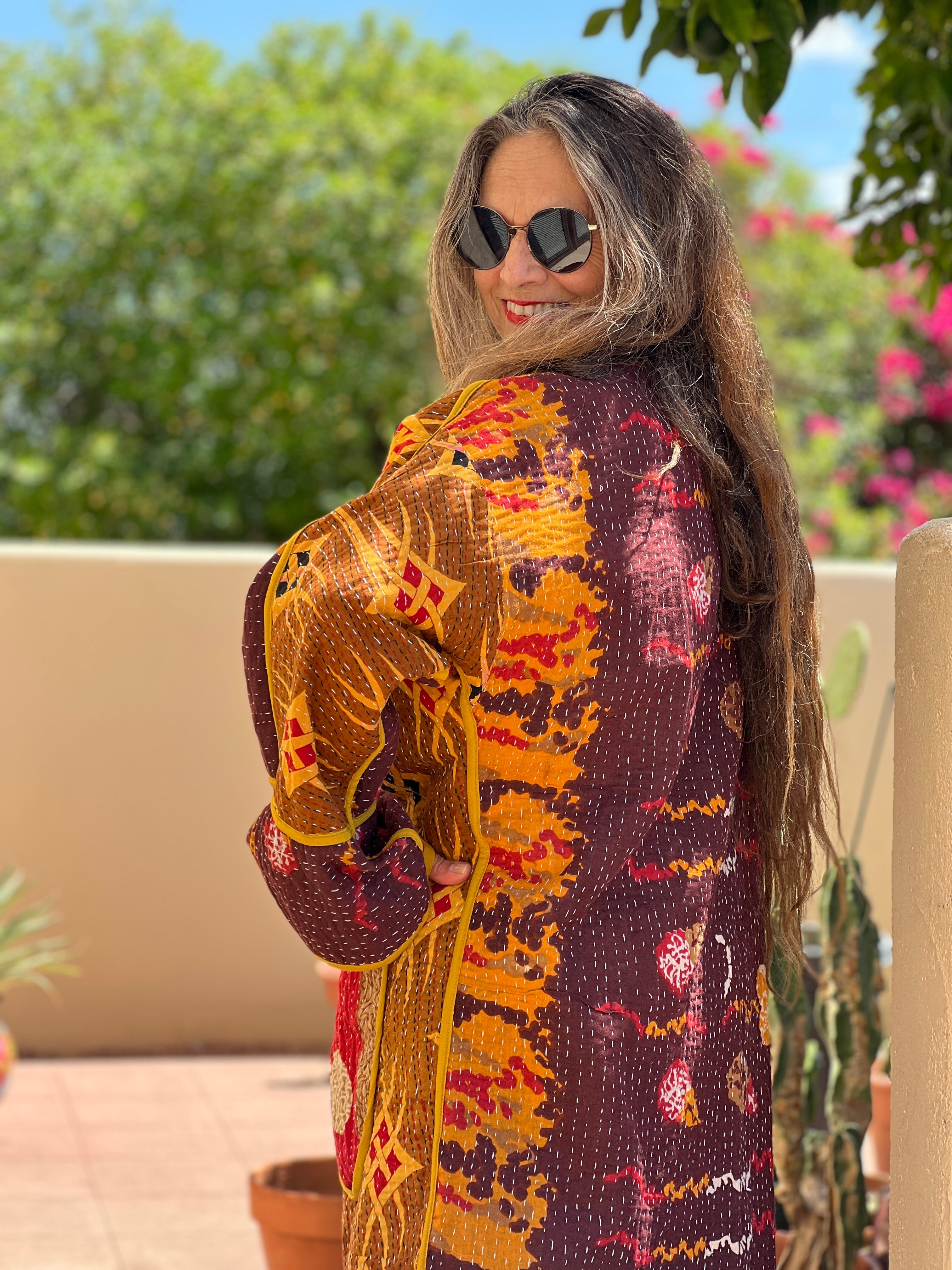 Palolem Kantha Cotton Jacket Reversible One of a Kind