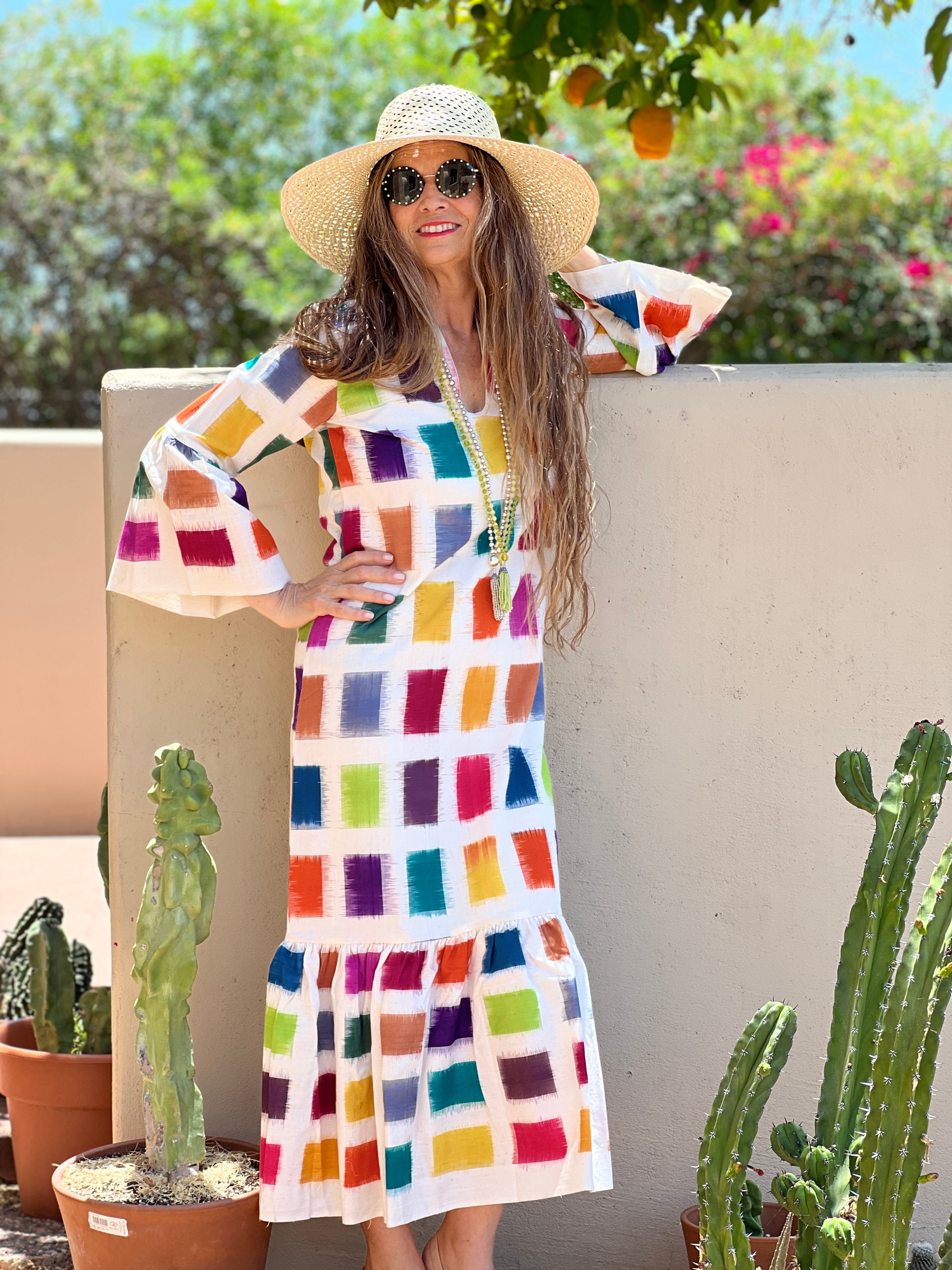 Tremezzo Cotton Ikat Mermaid Dress