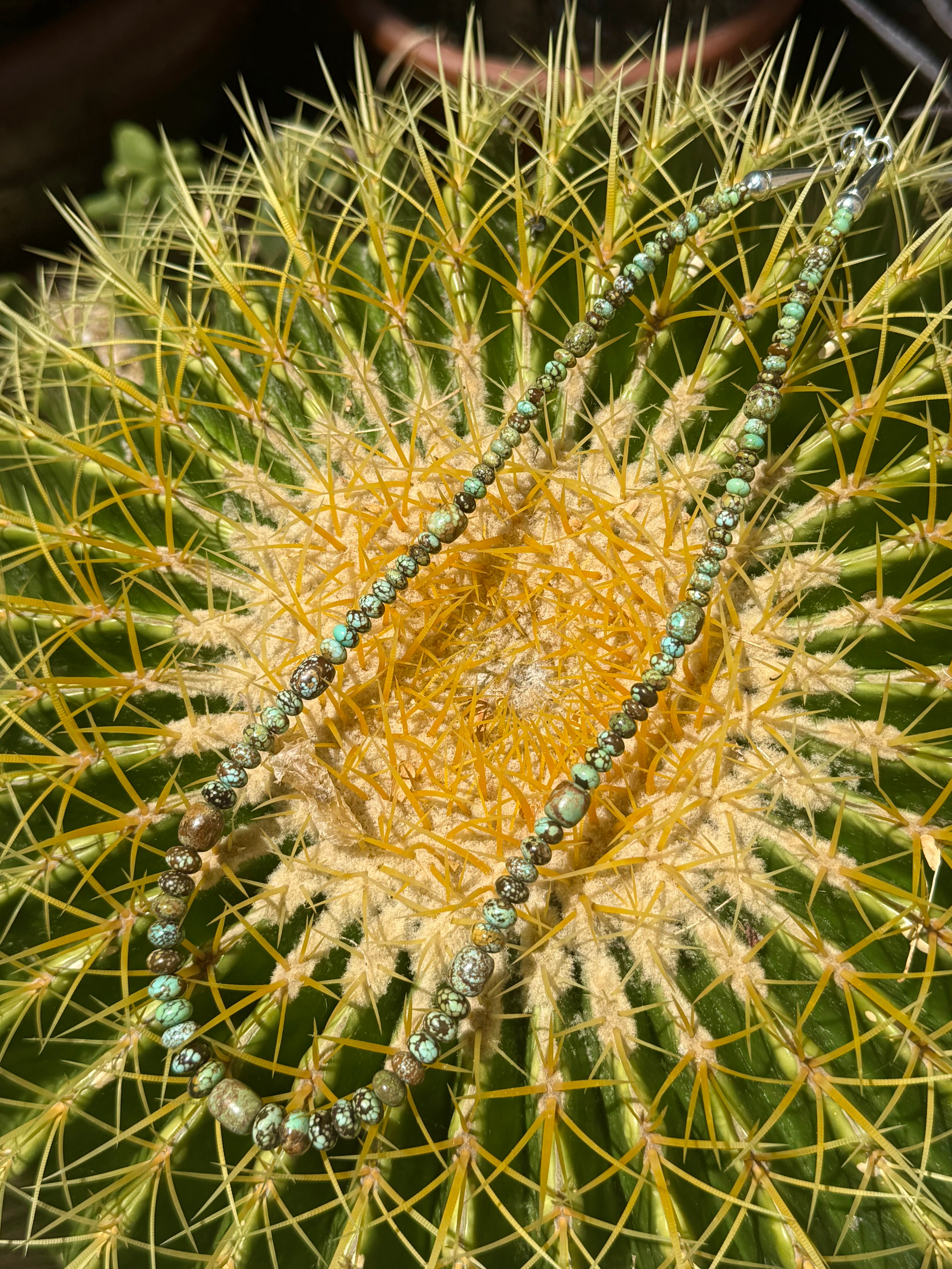 Rare Carico Lake Turquoise Graduated Necklace