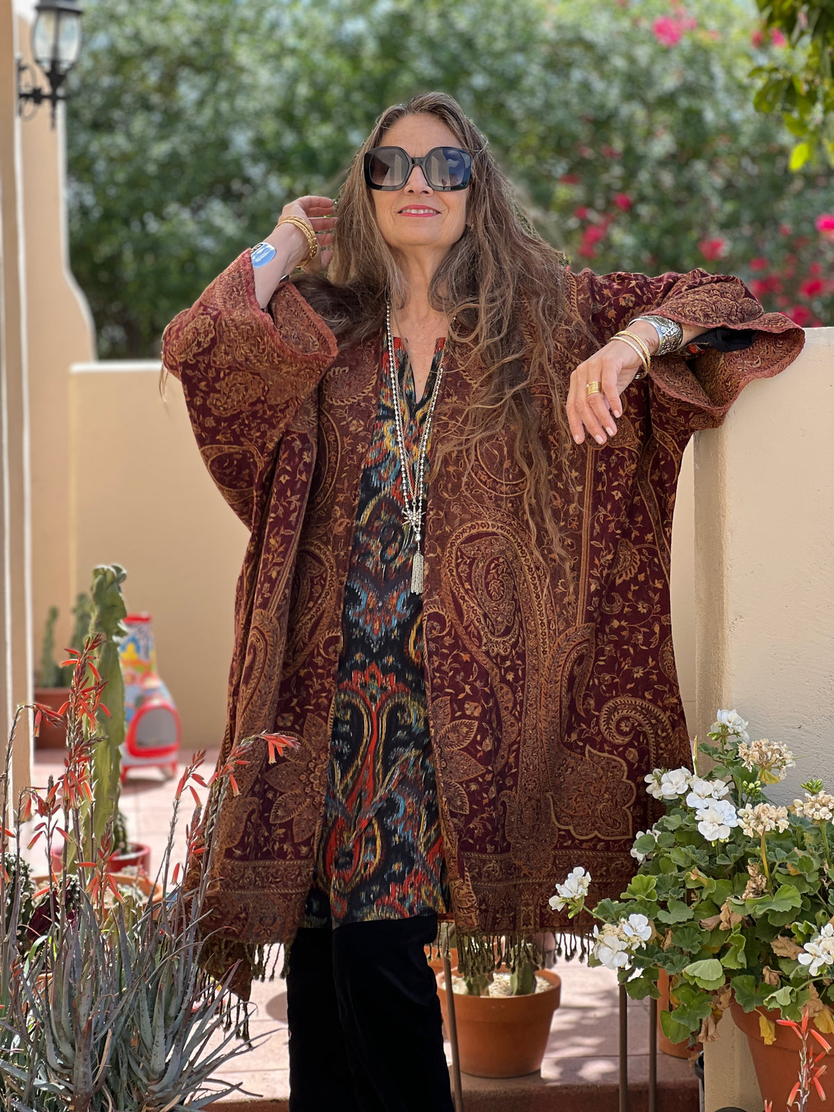 Autumn Spice Paisley Kimono Coat One of a Kind