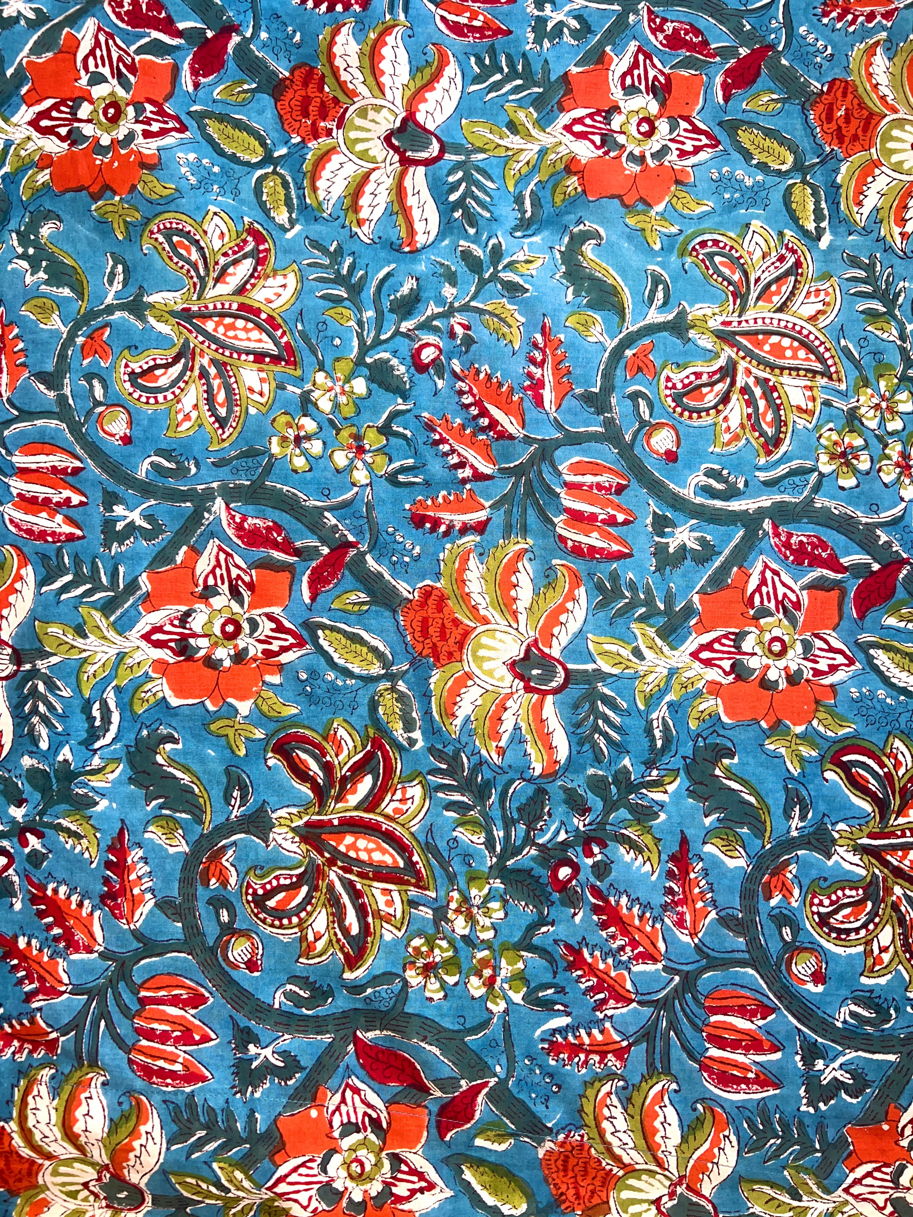 Fleury Blue Floral Cotton Tunic