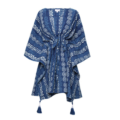 Ipanema Indigo Short Kaftan Dress