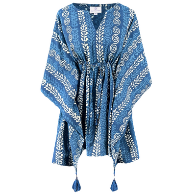 Ipanema Indigo Short Kaftan Dress