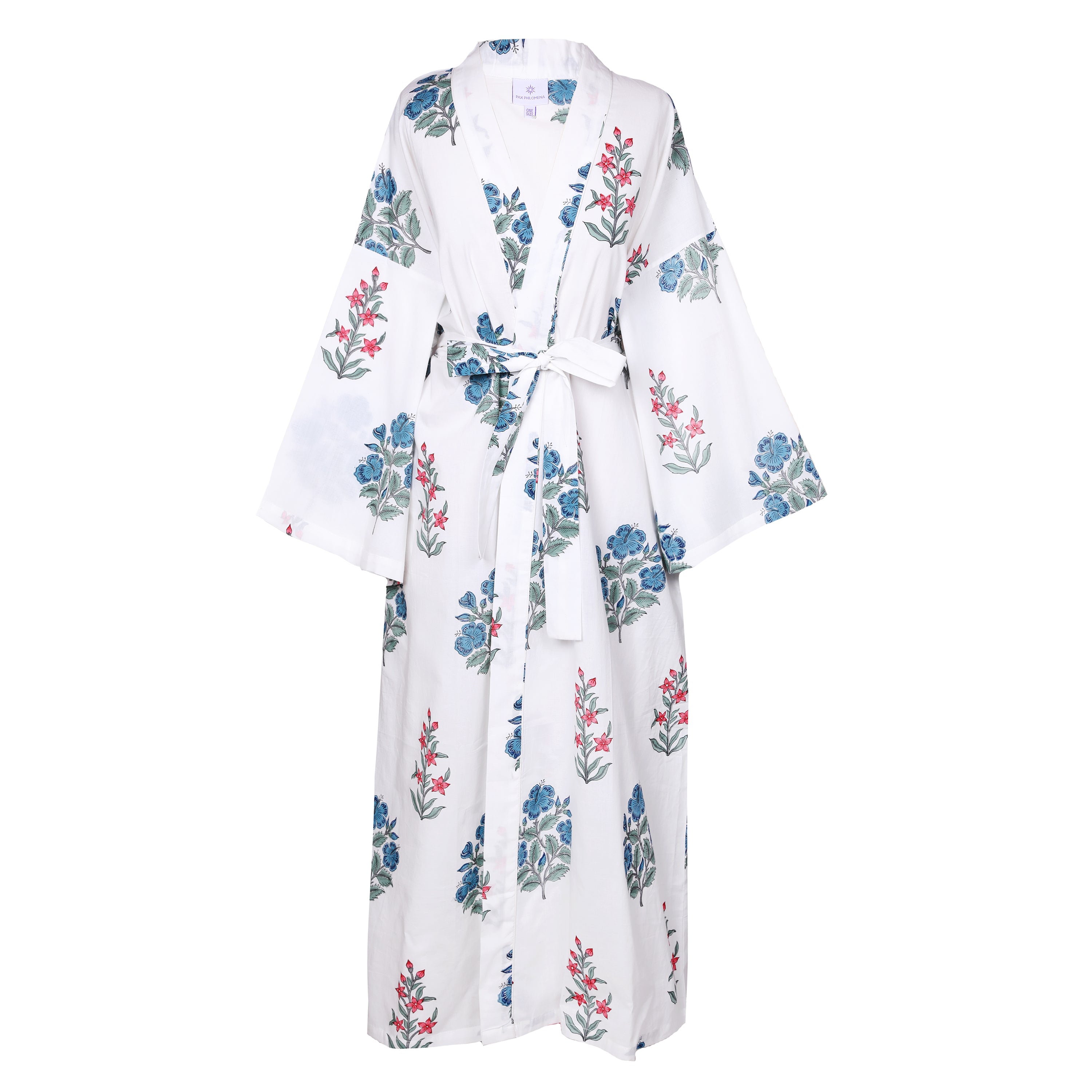 Jal Wahal Floral Cotton Dress Robe On Back Order 2-4 Weeks