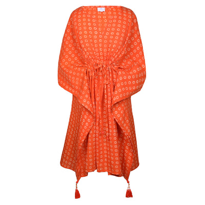 Manisha Mandarine Midi Kaftan Dress