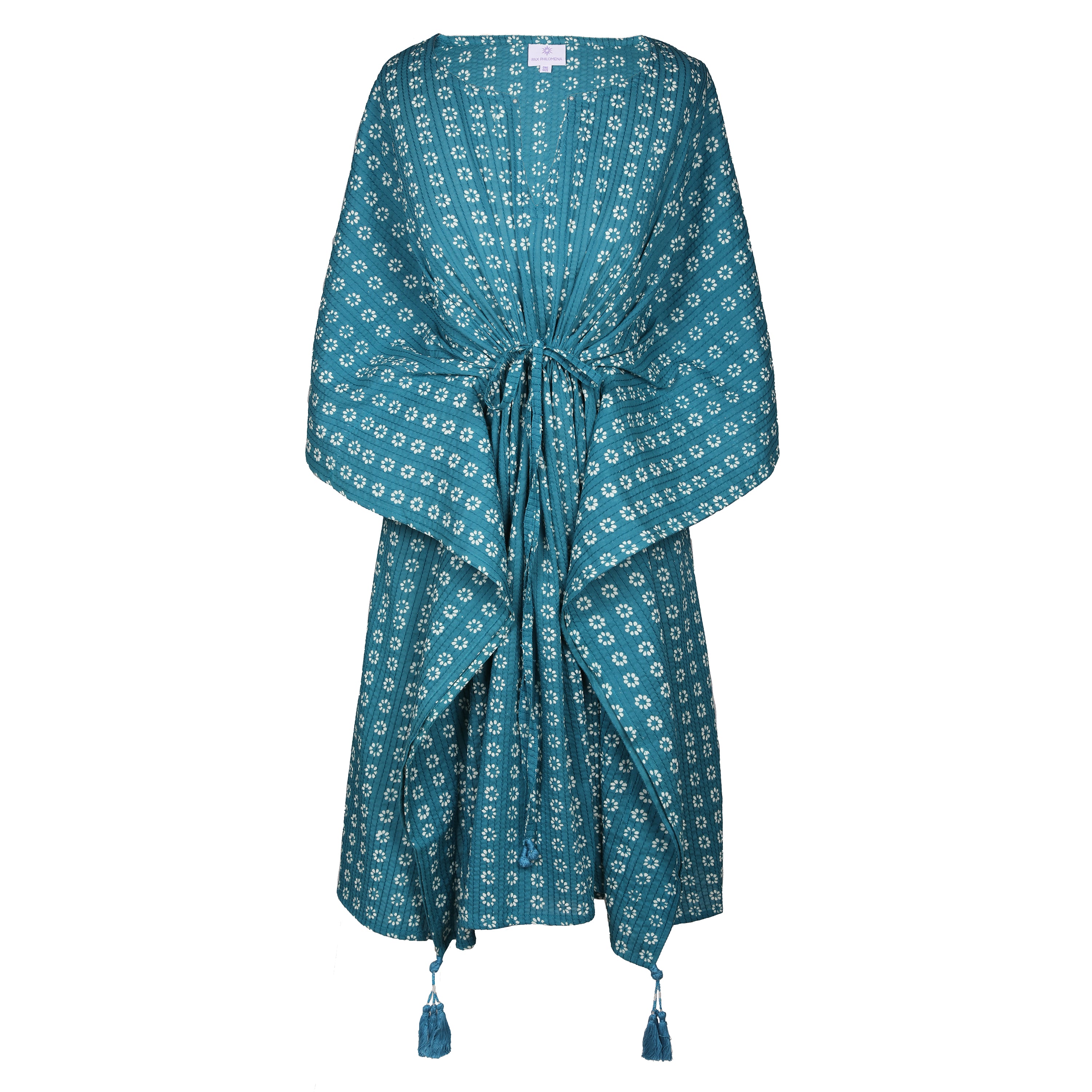 Manisha Teal Midi Kaftan Dress