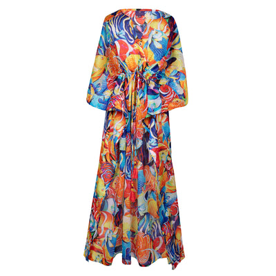 Mare Bello Italian Cotton Maxi Kaftan Dress