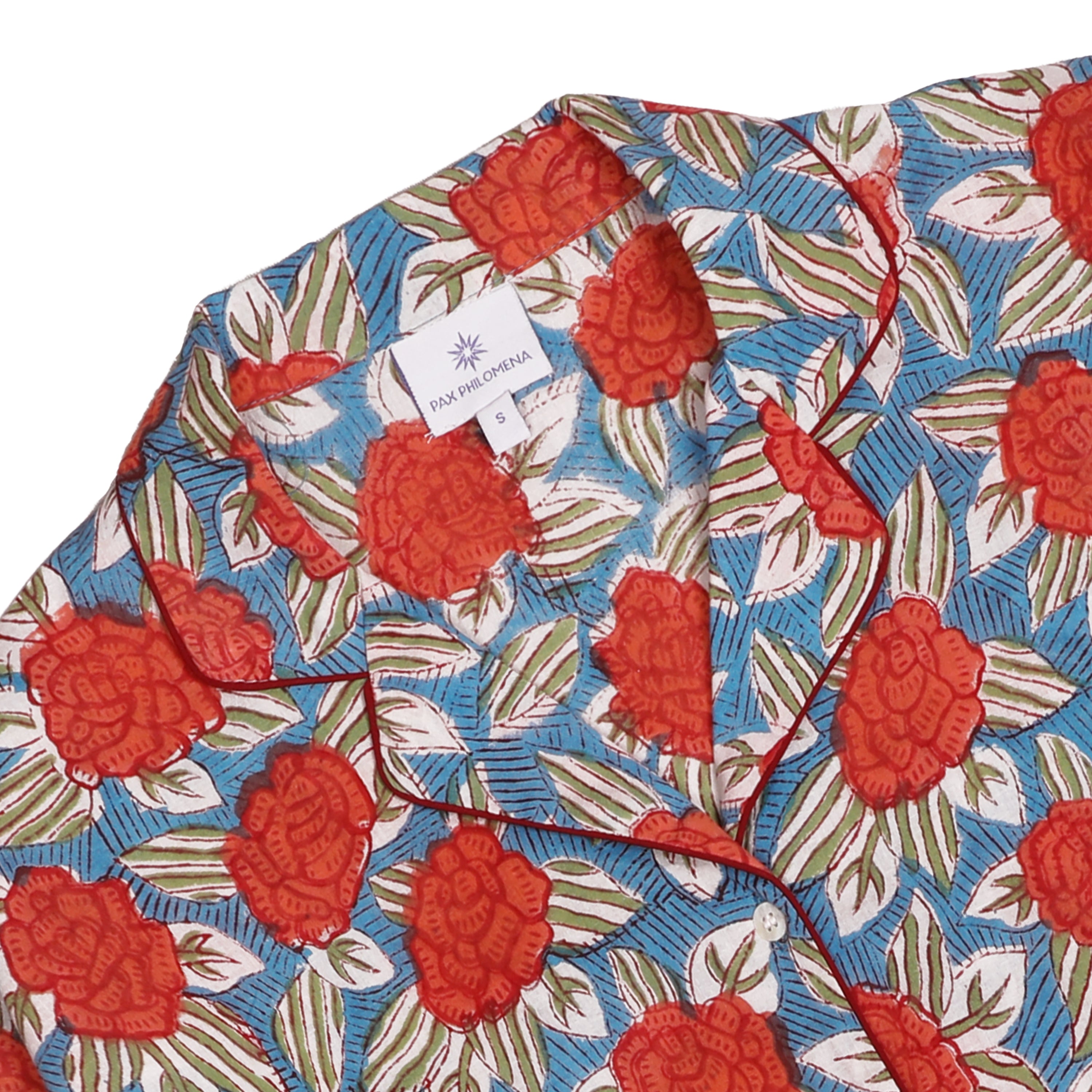 Marie Floral Cotton Pajama Long Sleeves