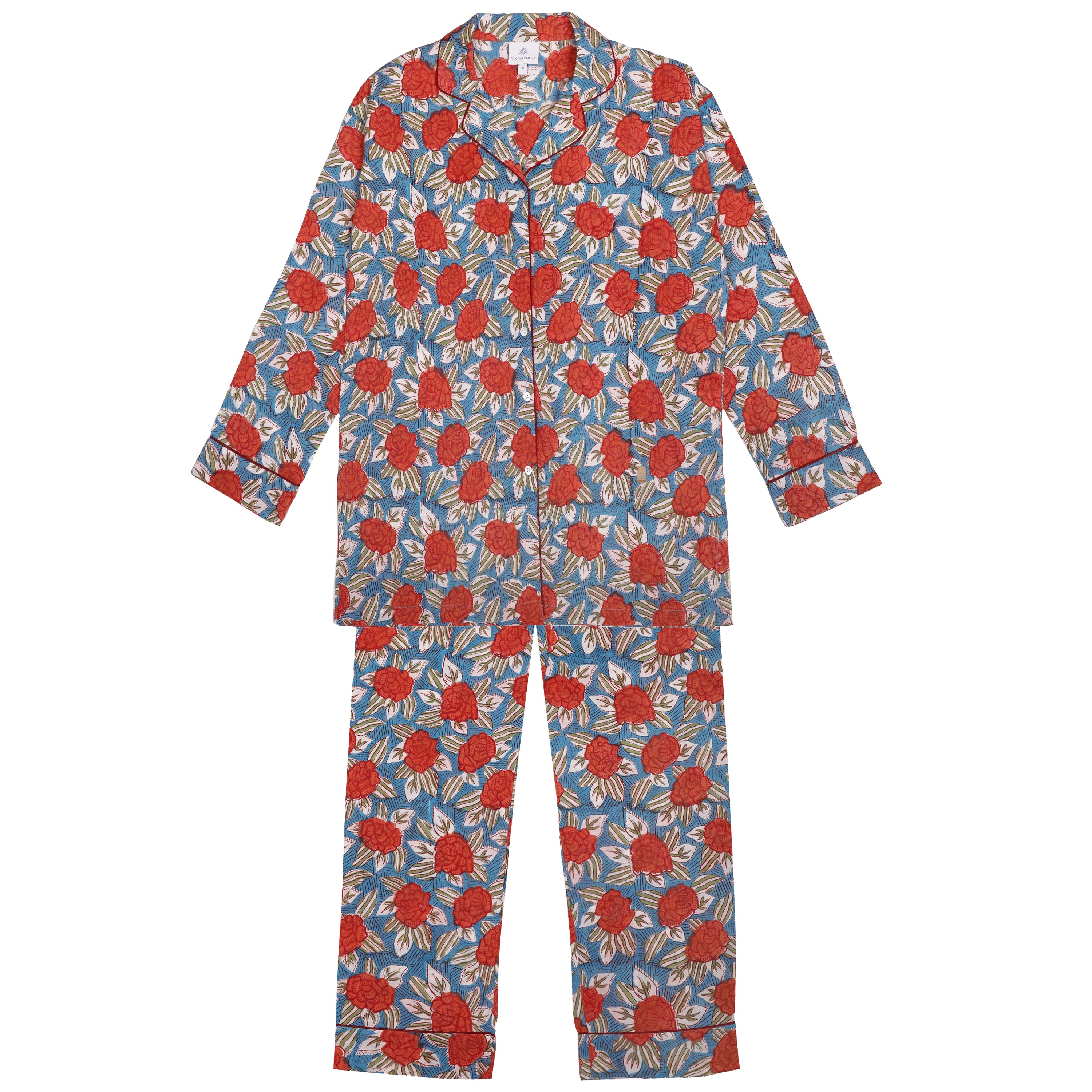 Marie Floral Cotton Pajama Long Sleeves STORE CREDIT EXCHANGE ONLY