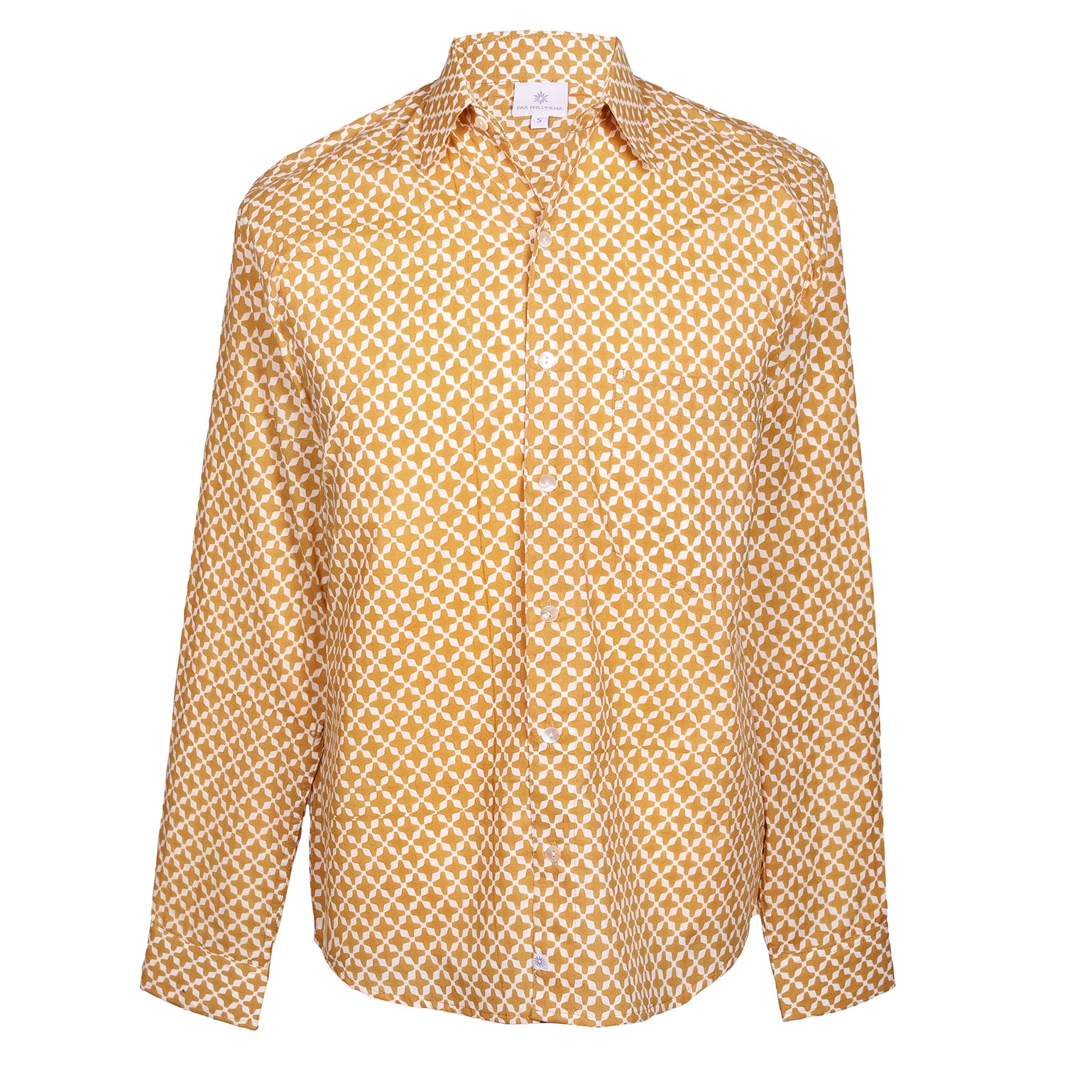MyKonos Gold Long Sleeve Men's Button Up Shirt STORE CREDIT