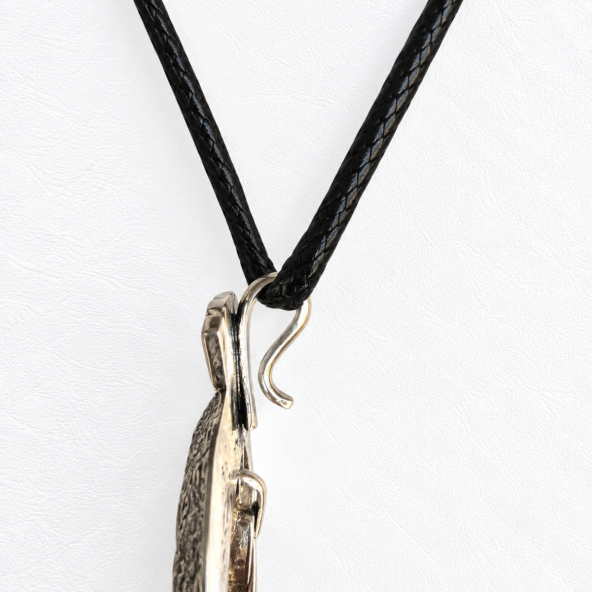 Navajo Silver Naja with Dangling Kingman Turquoise Pendant Necklace