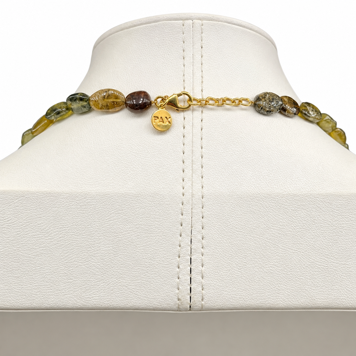 Grossular Green Garnet Oval Mini Mala Necklace