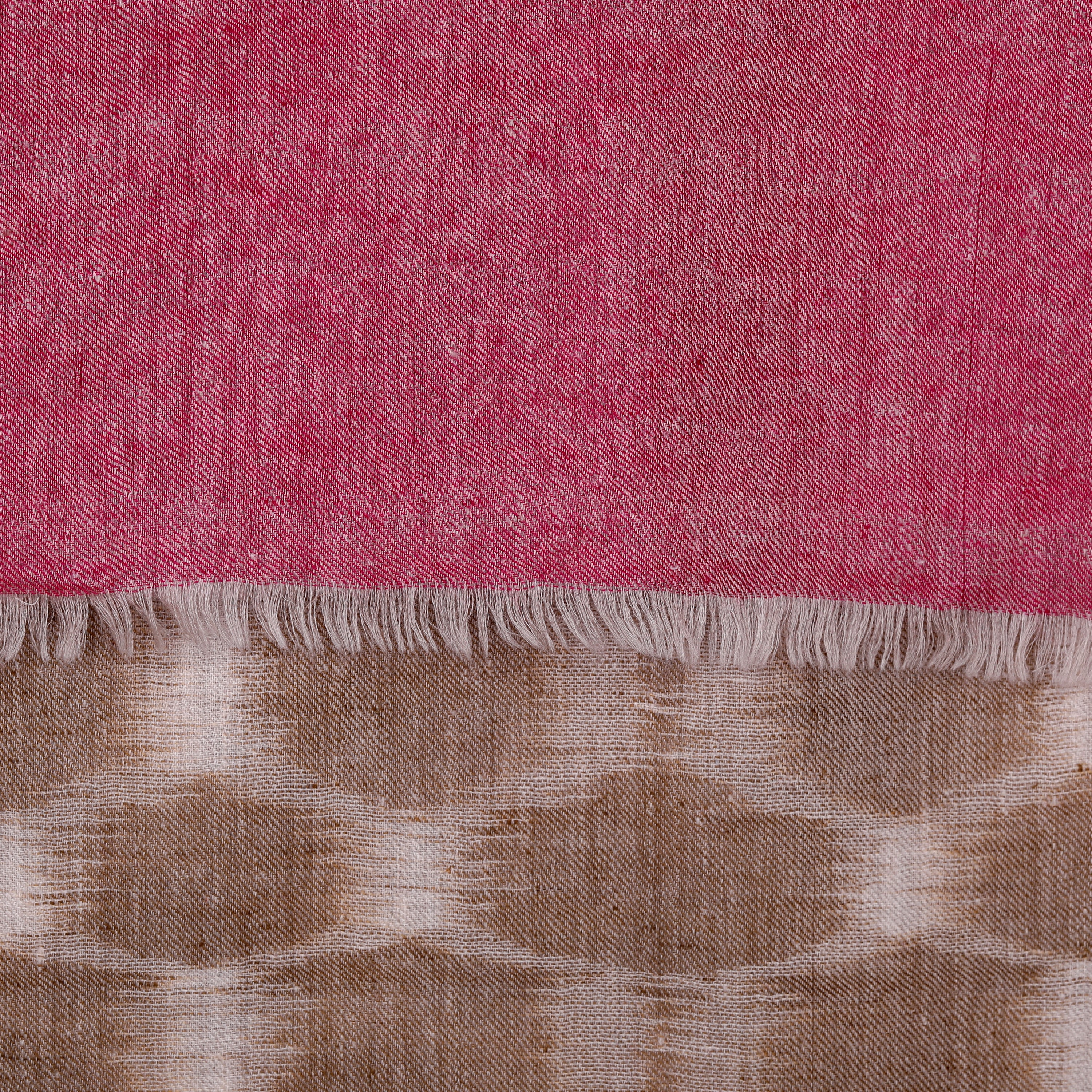 Palace Pink Ikat Pashmina Kashmiri Shawl