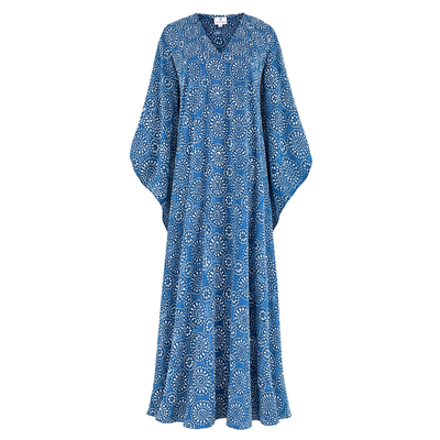 Ronnie Indigo Cotton Pax Relax Kaftan Dress