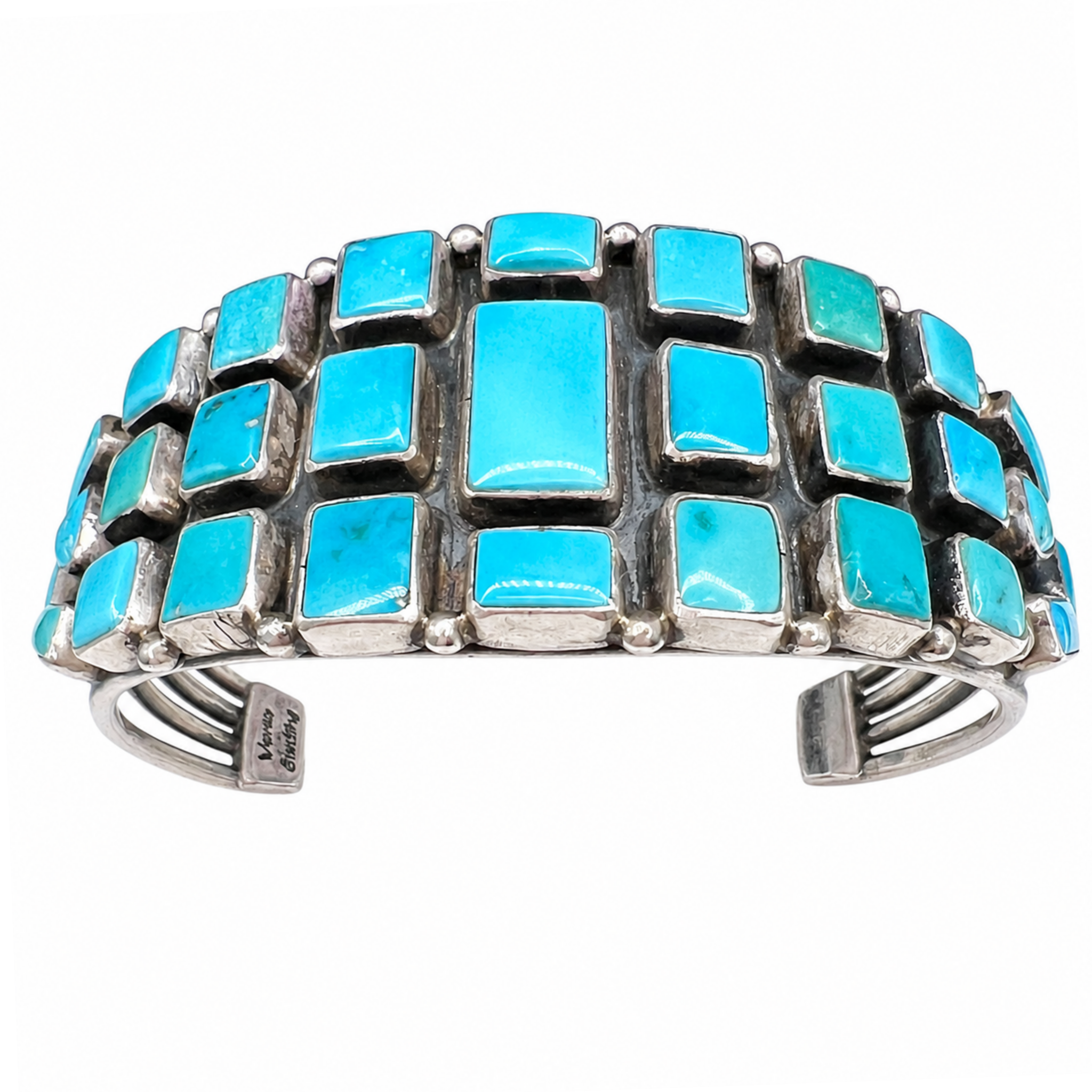 1Vintage Rare Sleeping Beauty Turquoise and Silver Bracelet Navajo