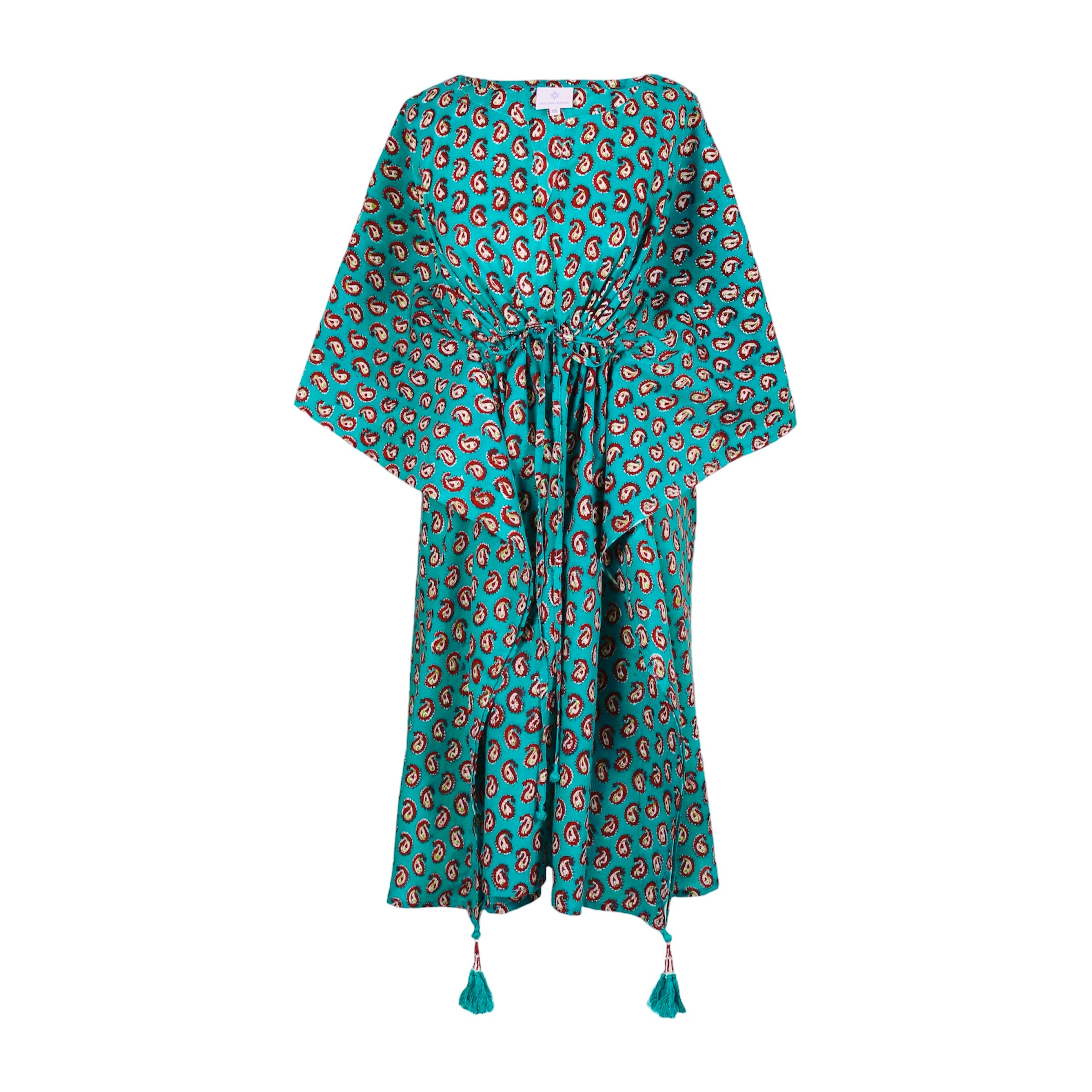 Poseidon Paisley Midi Kaftan Dress