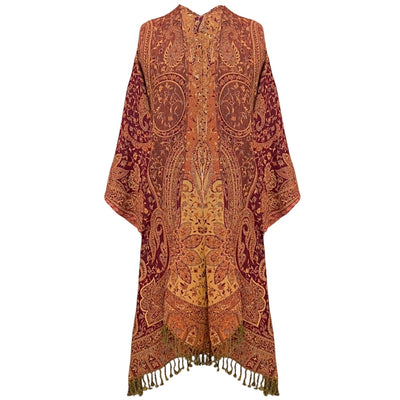 Autumn Spice Paisley Kimono Coat One of a Kind