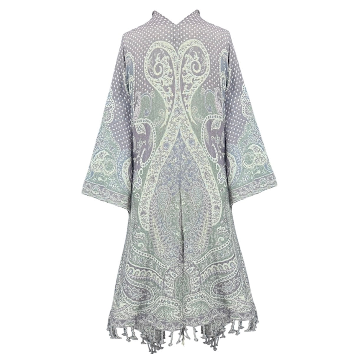 Enchanting Polka Dot Paisley Kimono Coat One of a Kind