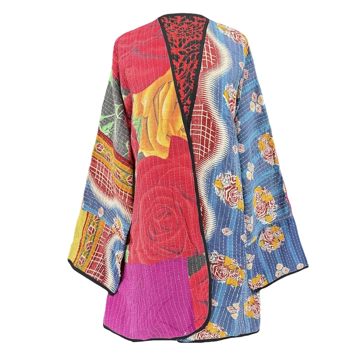 Kovalam Cotton Kantha Coat One of a Kind