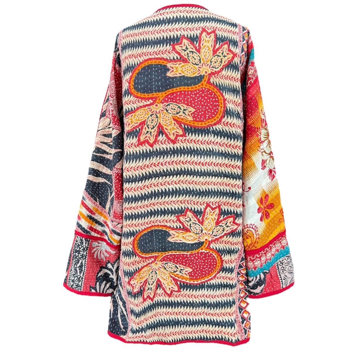 Alappuzha Kantha Quilted Cotton Jacket Reversible
