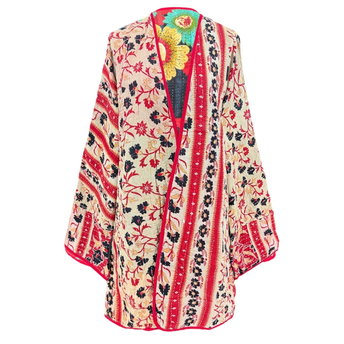 Benaulim Kantha Quilted Cotton Jacket Reversible