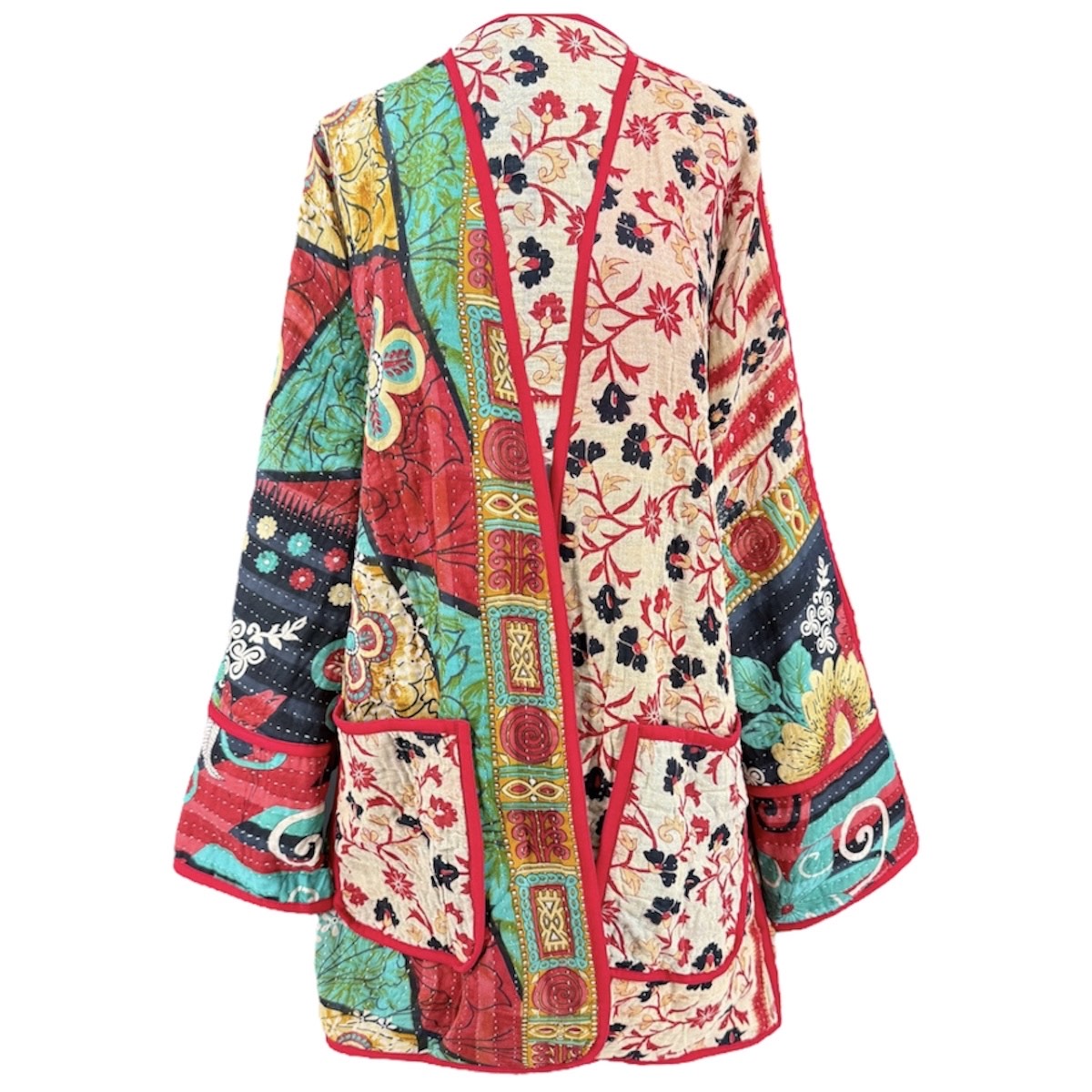Benaulim Kantha Quilted Cotton Jacket Reversible