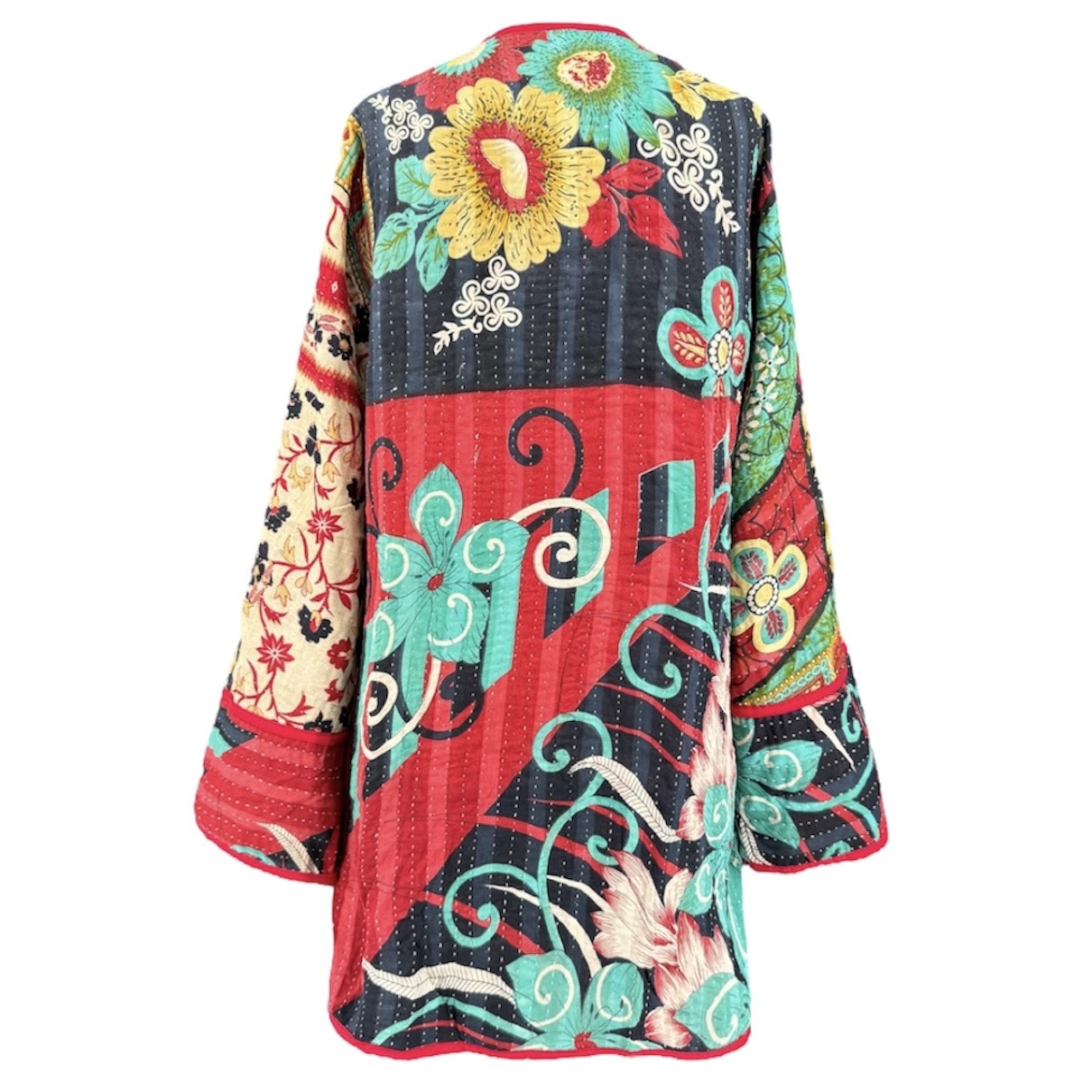 Benaulim Kantha Quilted Cotton Jacket Reversible