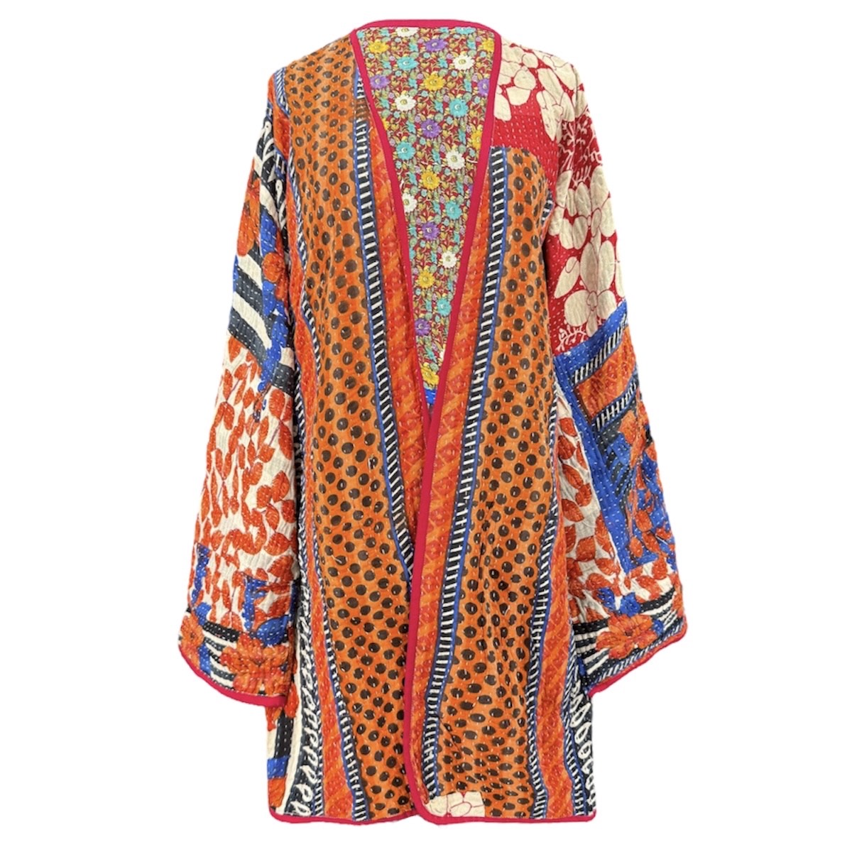 Diu Kantha Quilted Cotton Jacket Reversible One of a Kind