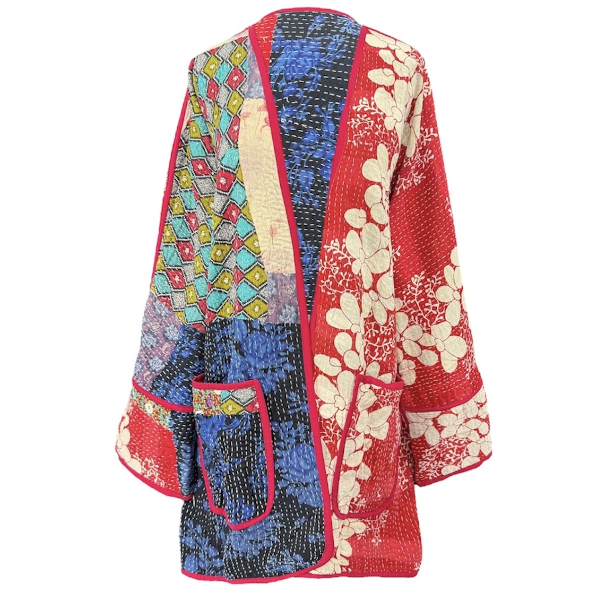 Diu Kantha Quilted Cotton Jacket Reversible One of a Kind