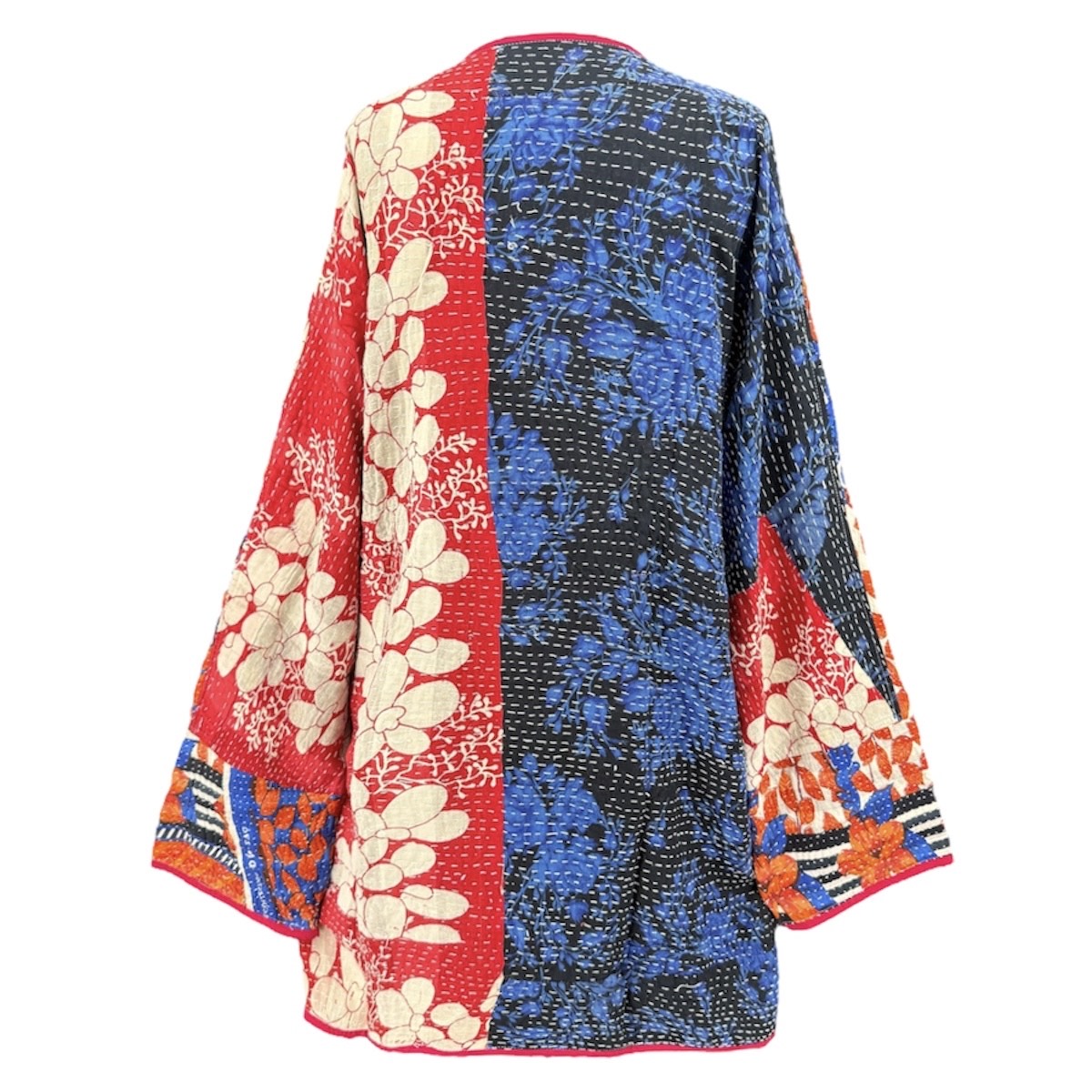 Diu Kantha Quilted Cotton Jacket Reversible One of a Kind