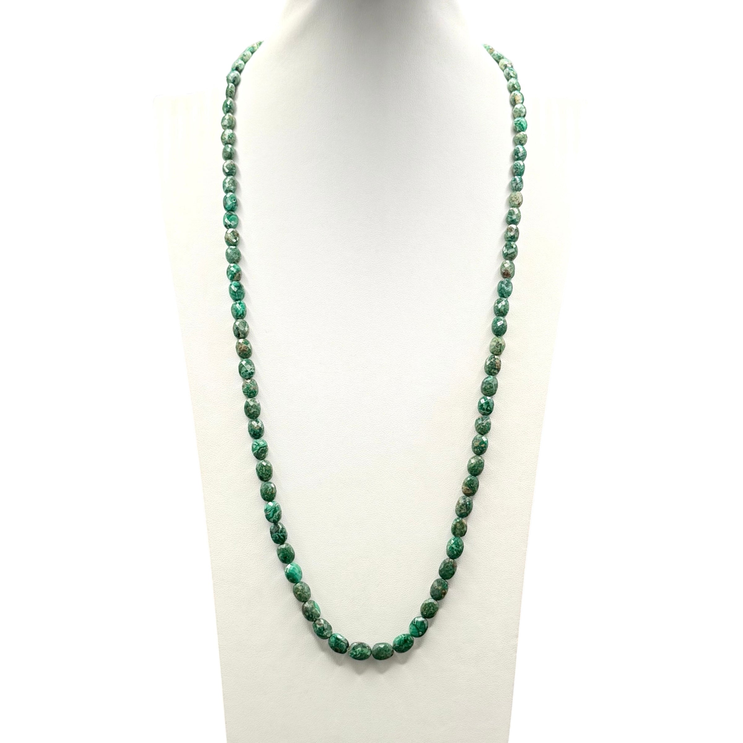 Hand Faceted Malachite Necklace