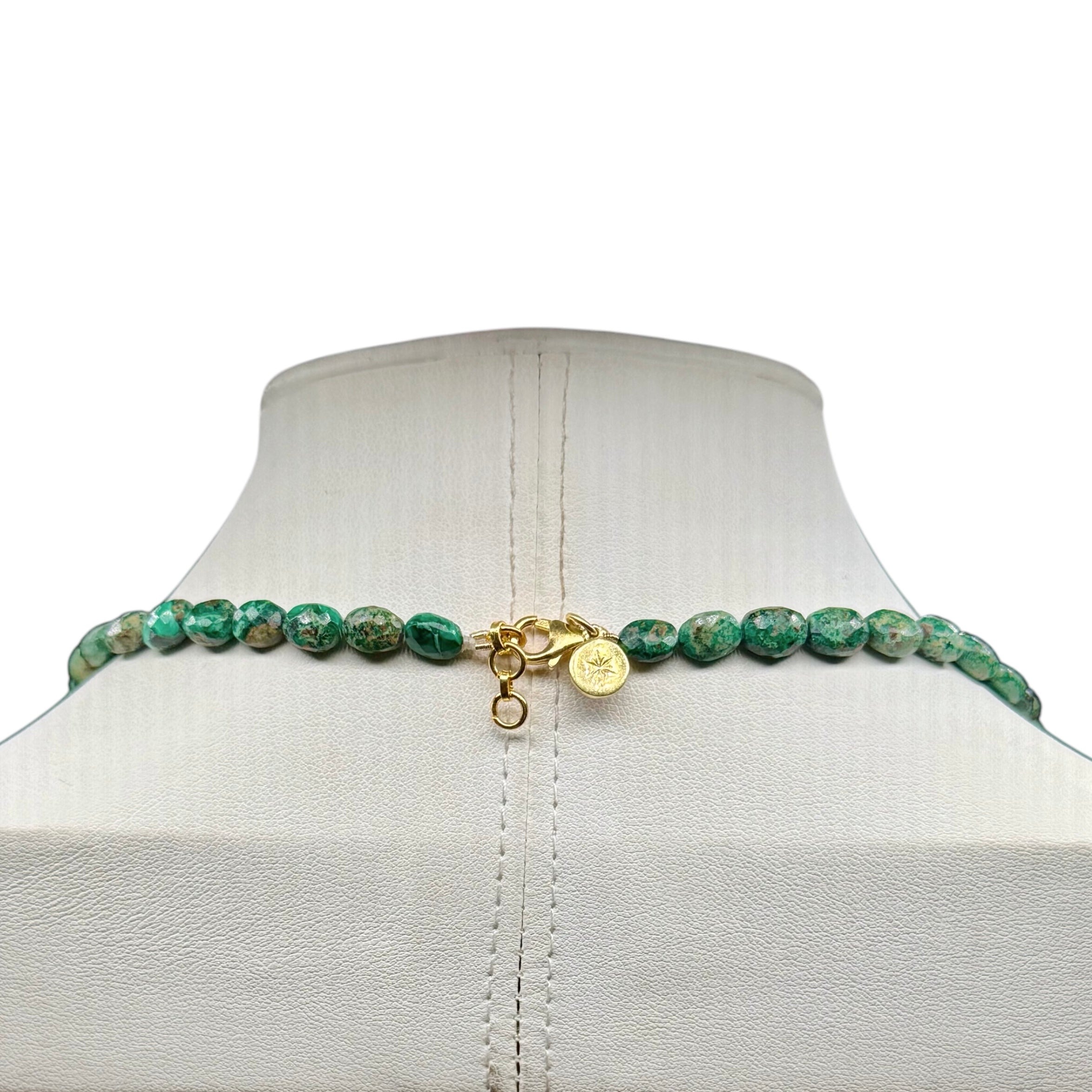 Hand Faceted Malachite Necklace