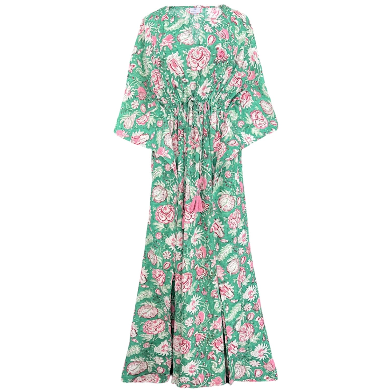 floral kaftan maxi dress SAACHI Women's Floral Kaftan - Blue