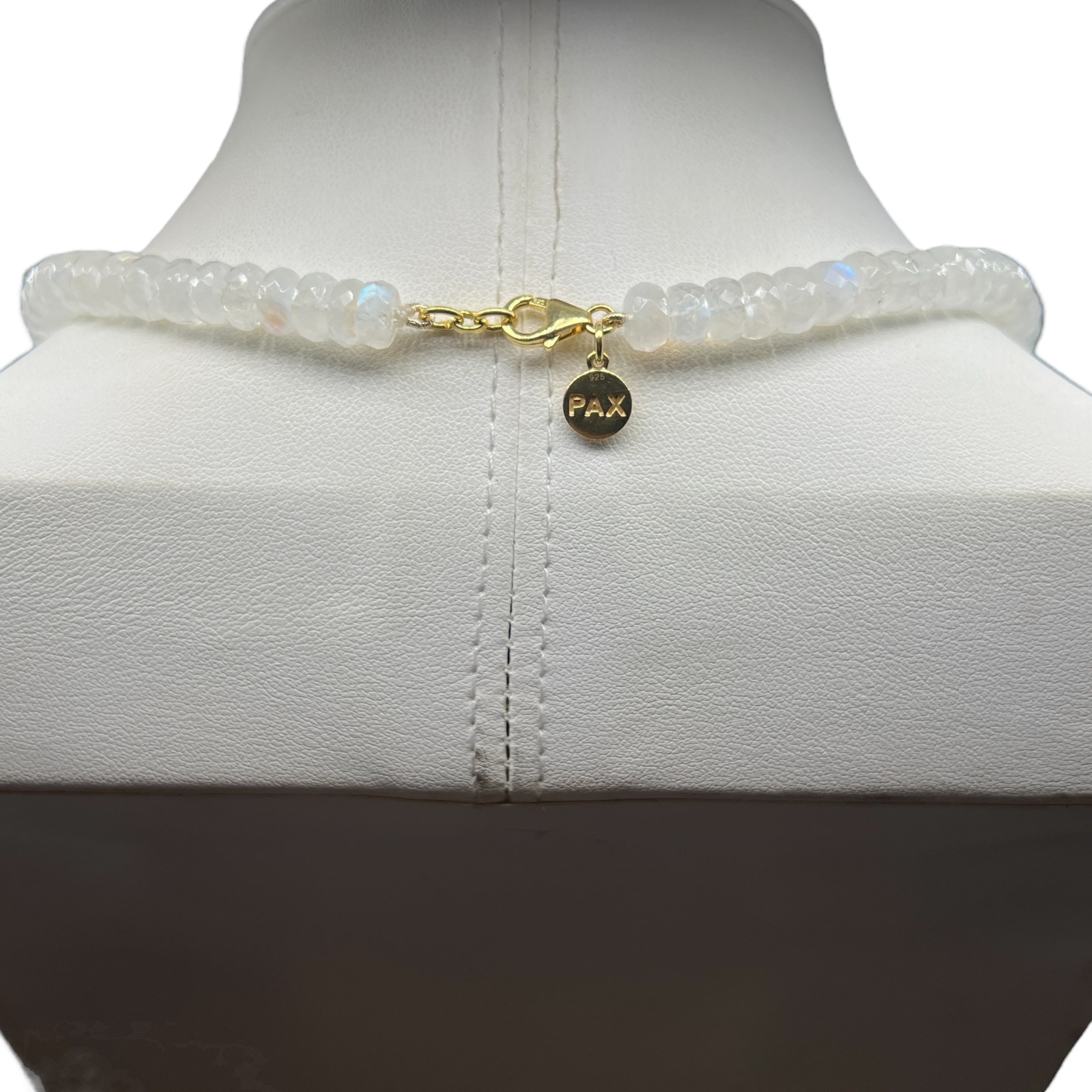 Unique Faceted Moonstone Graduated Necklace