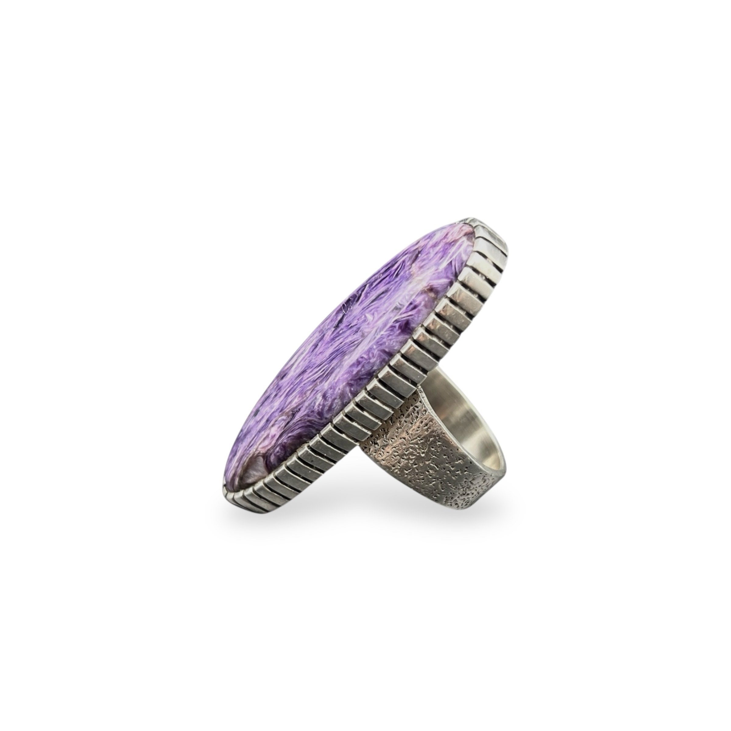 Navajo Sterling Silver and Semi Precious Charoite Ring